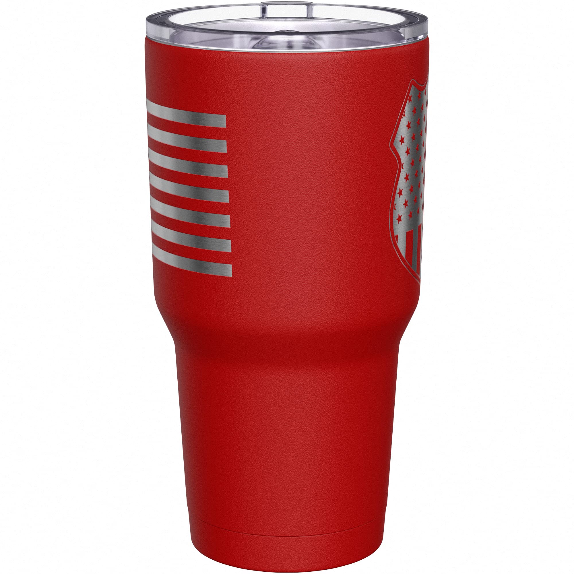 We The People Holsters - Police Shield - Coffee Tumbler - American Flag Coffee Travel Mug - Engraved Tumbler - Double Insulated Tumbler - 30 oz