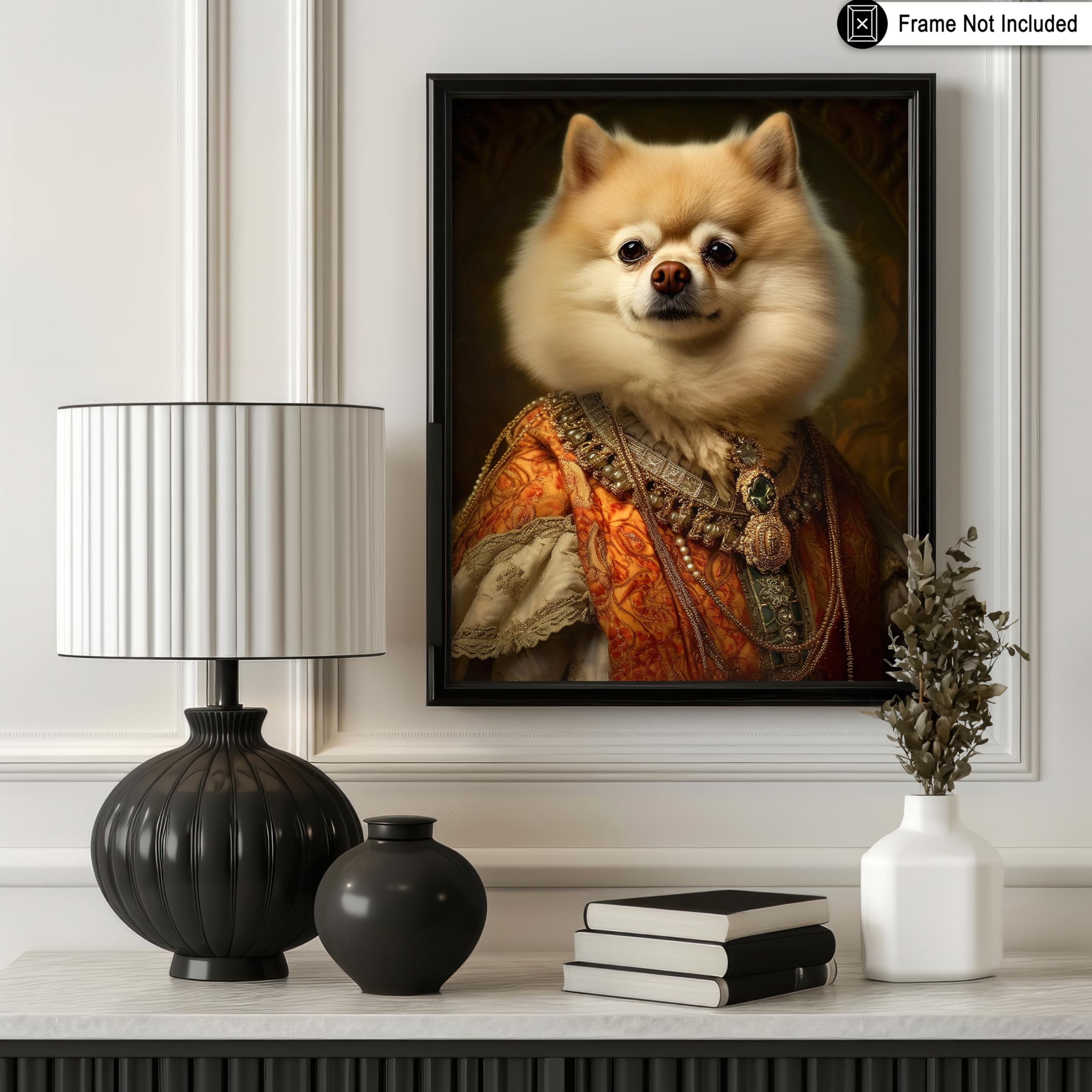 Poster Master Aristocratic Pomeranian Poster - Dog Print - Renaissance Art - Dog Breed Art - Gift For Him, Her & Animal Lover -