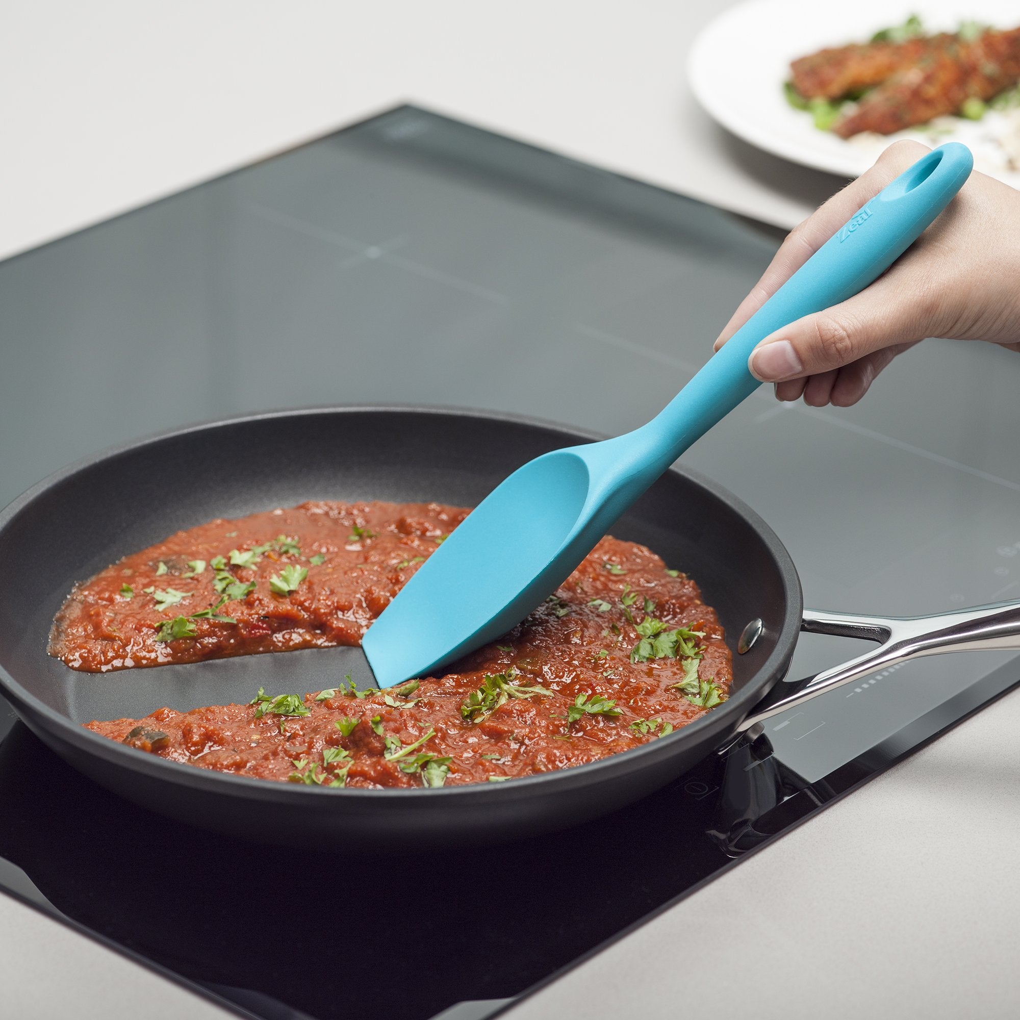 Zeal Silicone Non-Scratch Spatula Spoon Aqua (10   /26Cm)