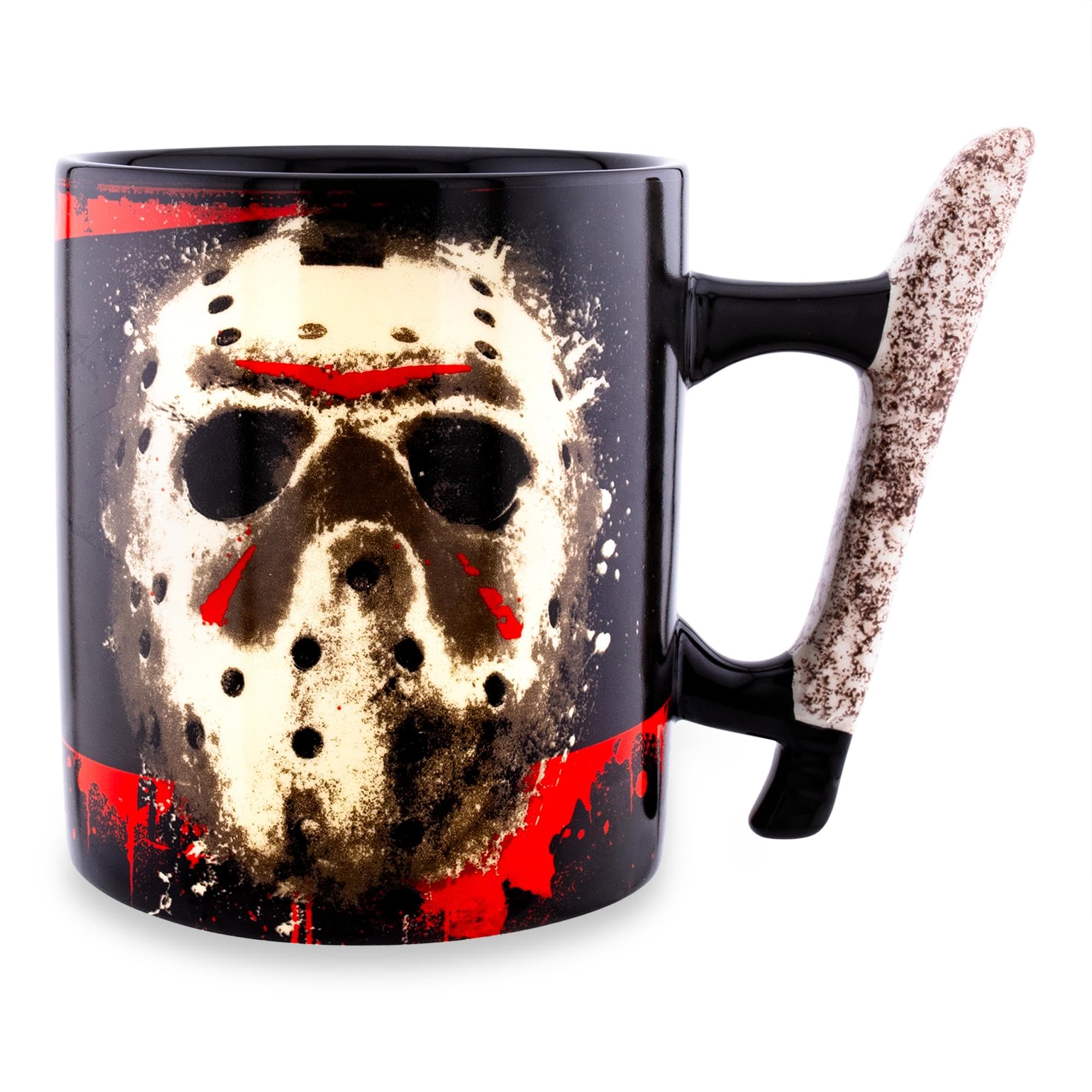 Friday The 13Th Jason Mask 20-Ounce Ceramic Mug With Machete-Shaped Handle