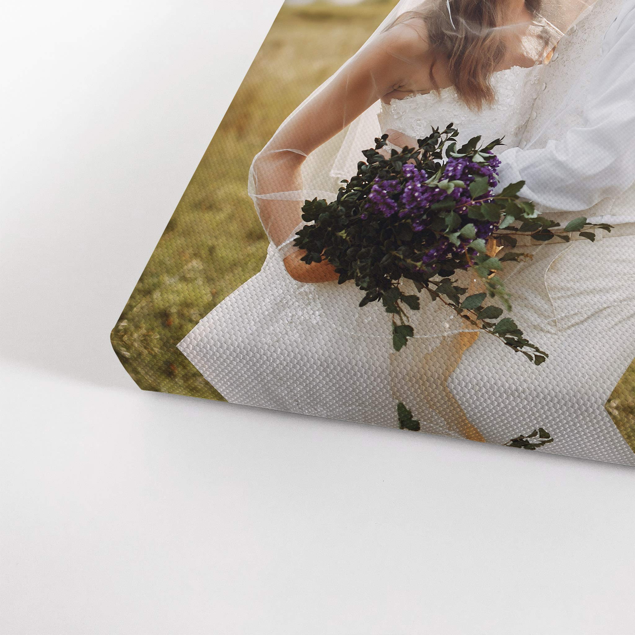 Smile Art Design Custom Canvas Print with Your Photos Personalized Photo 3 Images Collage Picture Custom Photo Prints Personalized Gifts for Men Wedding Gift Bridal Decorations - 8x12 inches
