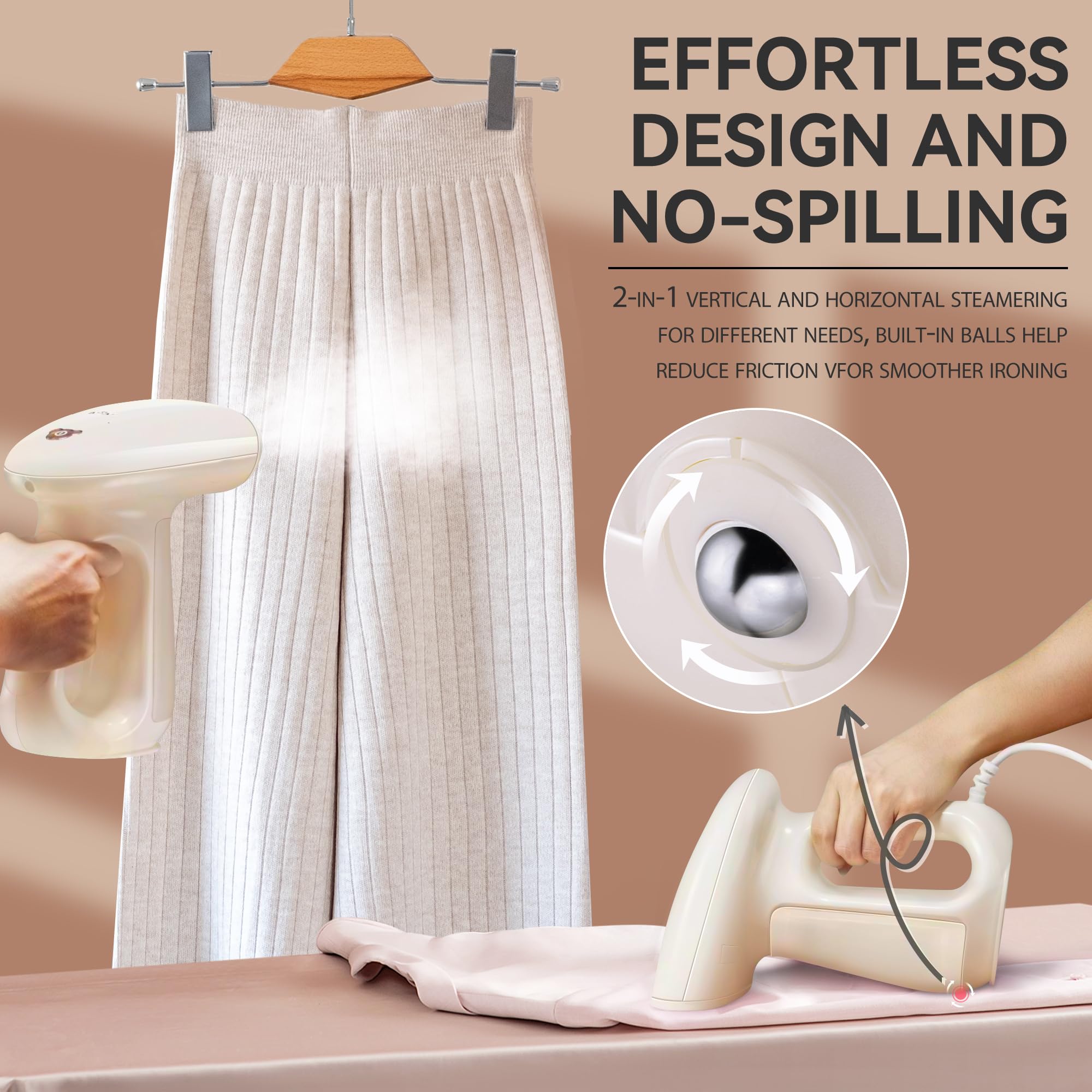 Bear Steamer For Clothes, Handheld Clothes Steamer,1300W Strong Power Garment Steamer With 230Ml Tank,Fast Heat-Up, Auto-Off, St
