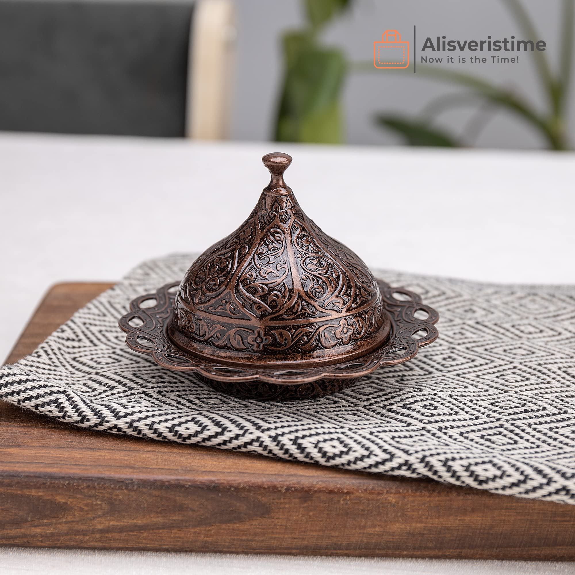 Alisveristime 27 Pc Turkish Greek Arabic Coffee Espresso Cup Saucer Set (Gelincik) (Copper)