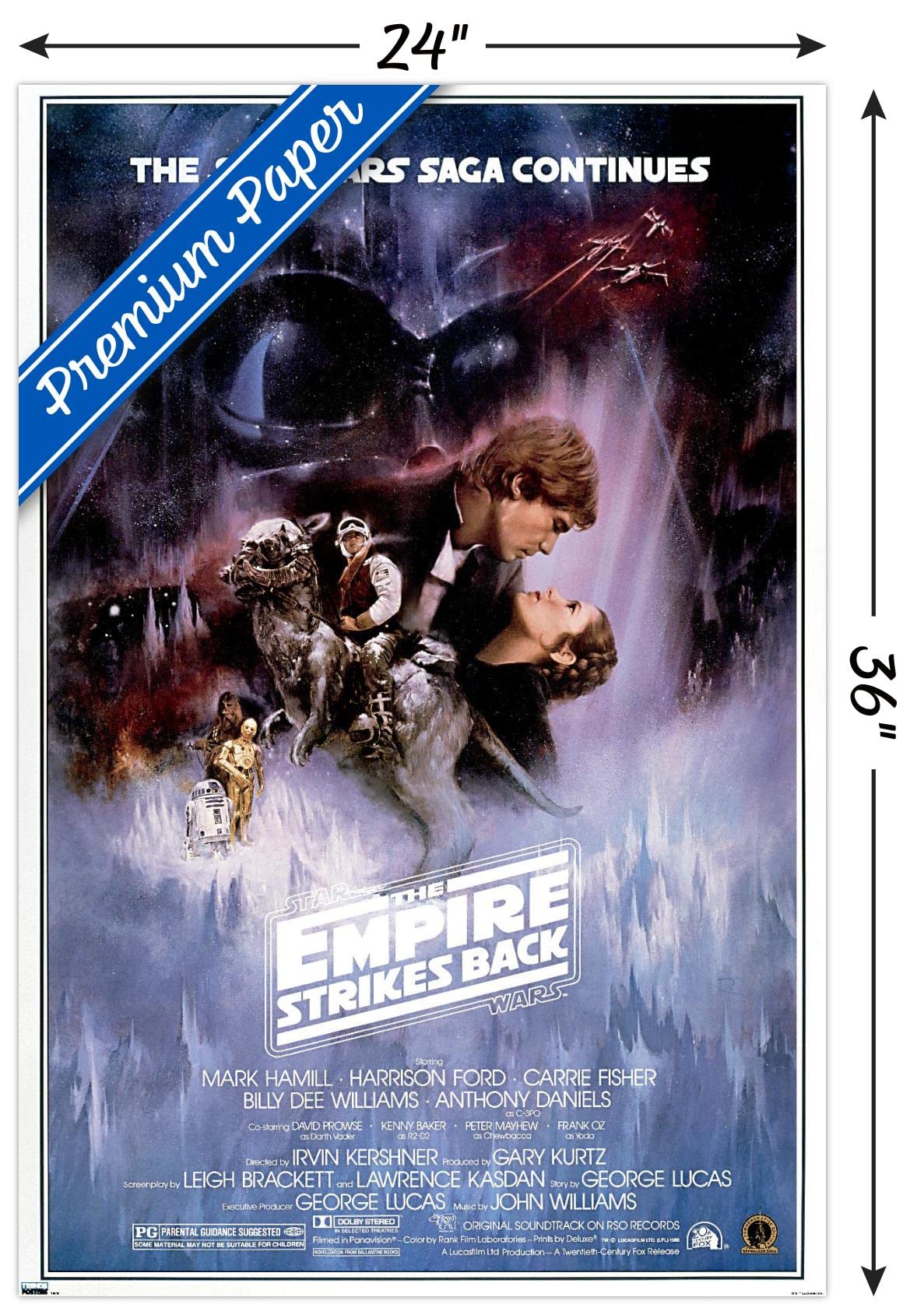 Trends International Star Wars: The Empire Strikes Back Wall Poster, 24" x 36", Premium Unframed Version, Model POD18018