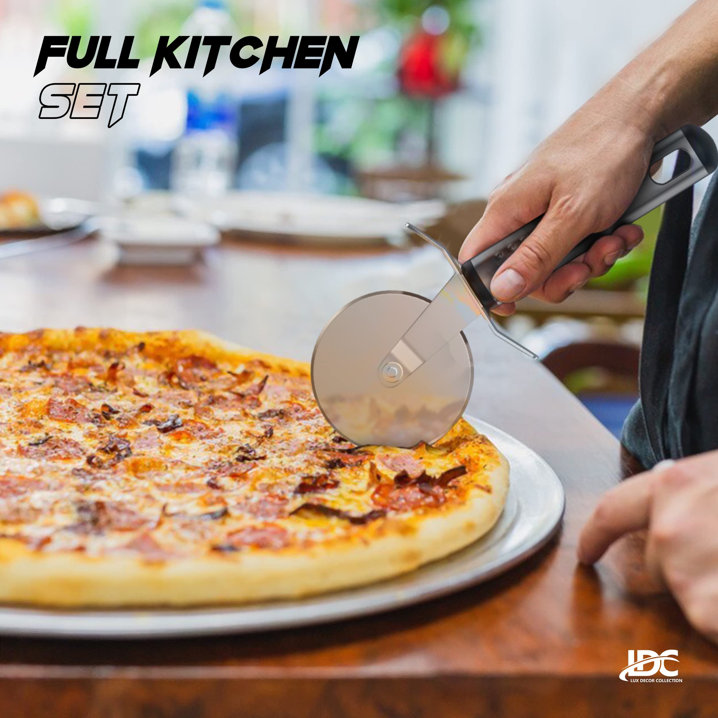 Ldc Lux Decor Kitchen Utensils Set, 23 Pieces Kitchen Utensils, Non-Stick And Heat Resistant Cooking Utensils Set, Useful Kitche