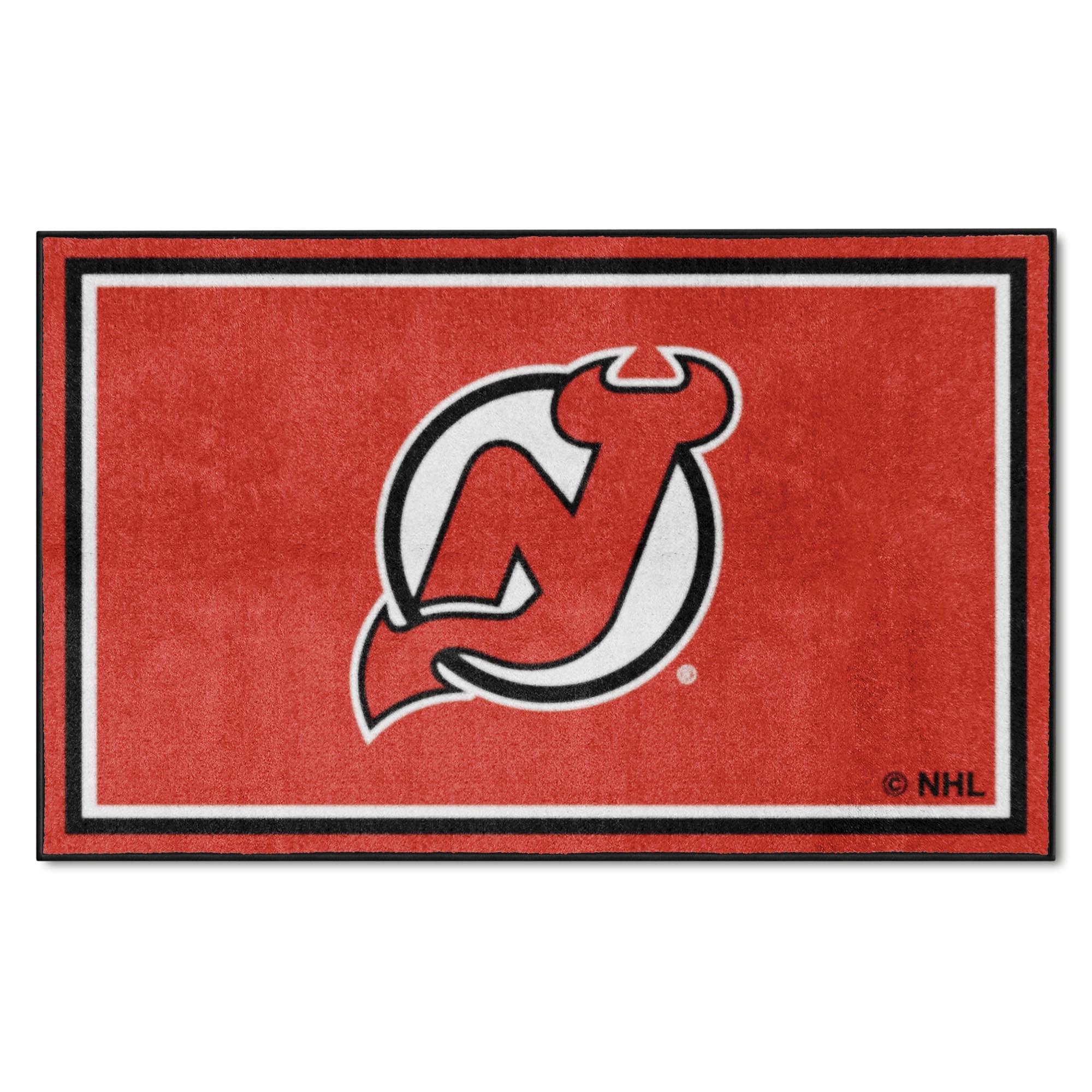NHL New Jersey Devils 4x6 Hockey Area Floor Rug