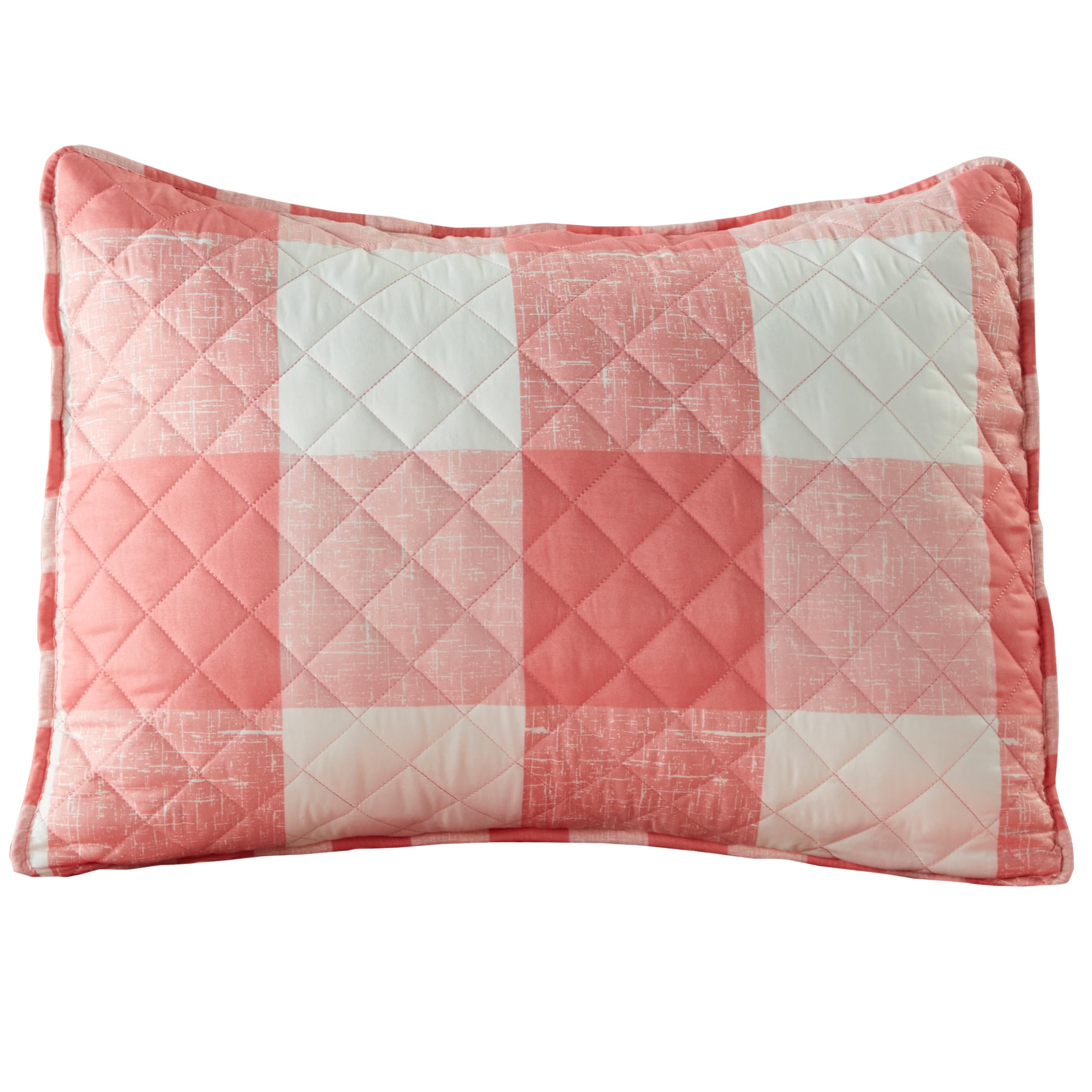 Spring Buffalo Check Bedspread Ensemble  Sham Tea Rose