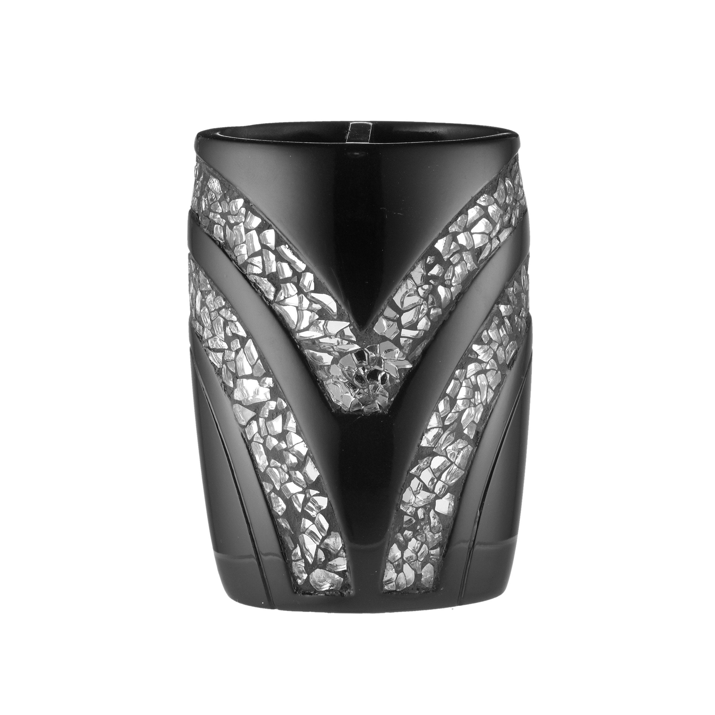 Zahari Home Sinatra Bath Tooth Brush Holder Modern Tooth Brush And Toothpaste Holder, Black