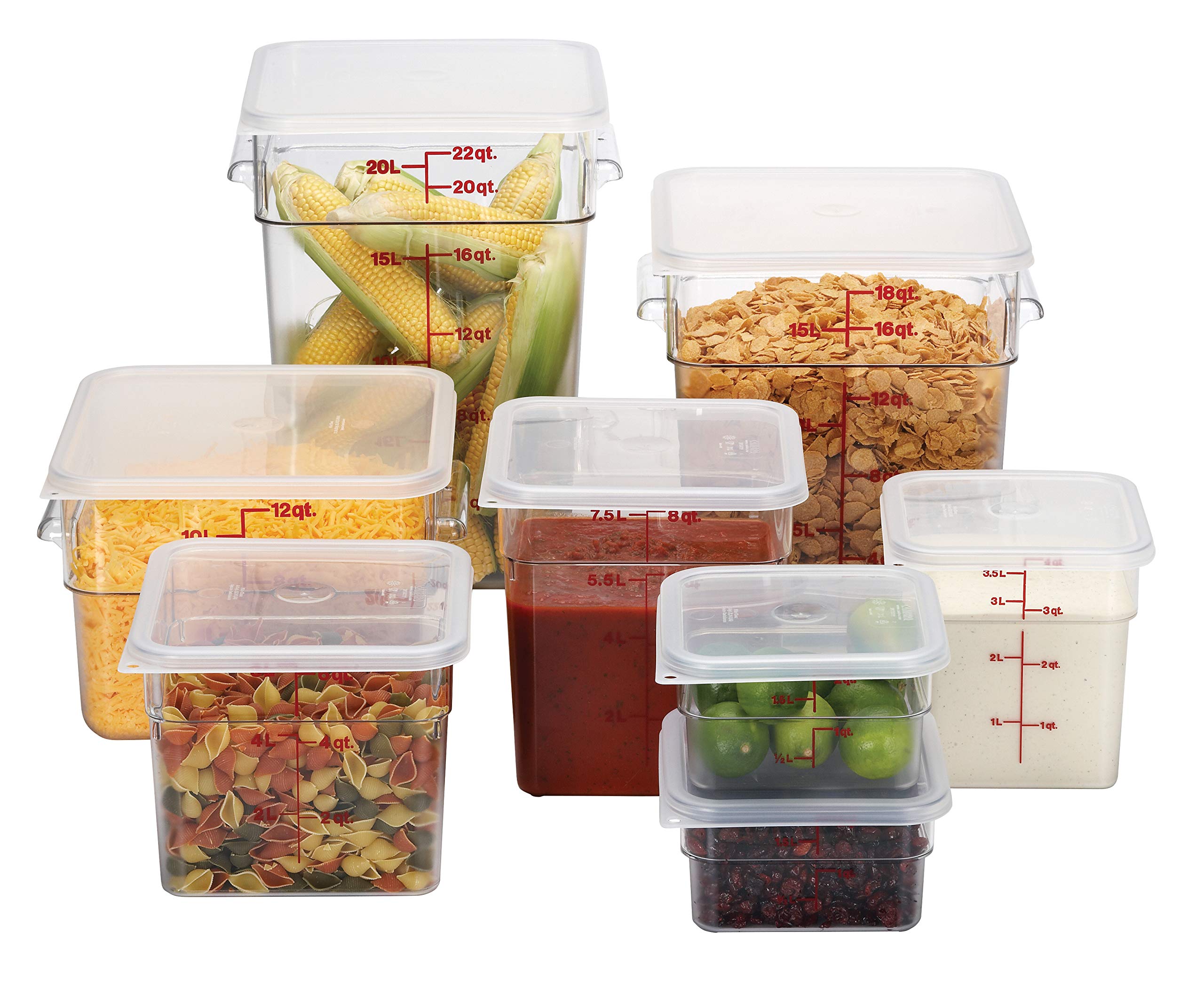 Cambro 2Sfscw135 Food Storage Container, 2 Quart, 7-1/4'' X 7-1/4'' X 3-7/8'', Polycarbonate