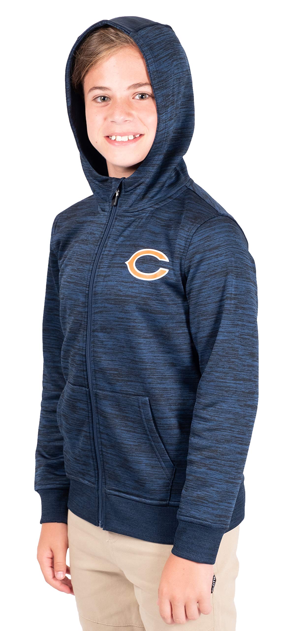 Ultra Game Nfl Boys Extra Soft Fleece Pullover Hoodie Sweatshirt, Black, 8
