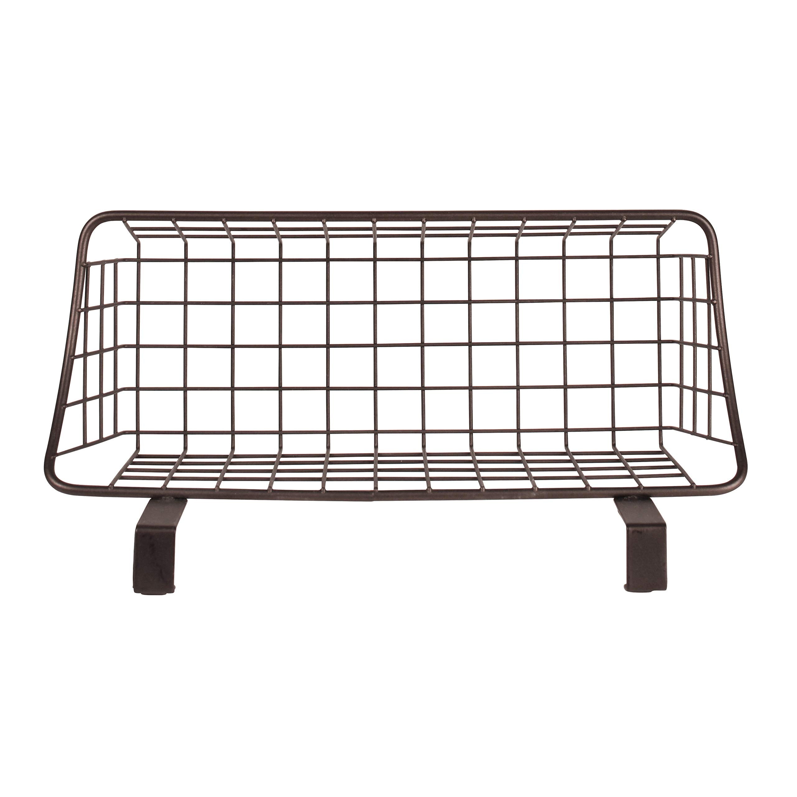 Spectrum Diversified Grid Storage Basket  Over the Cabinet Door  Small  Bronze