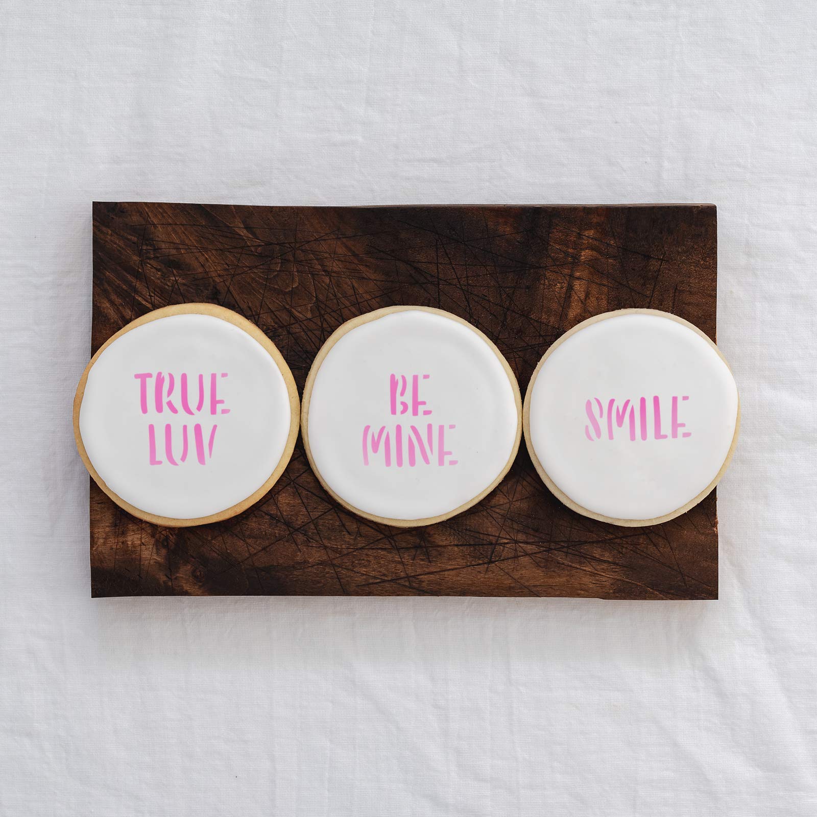 Valentine Sayings Cookie Stencil - Versatile Baking Stencils For All Occasions And Celebrations