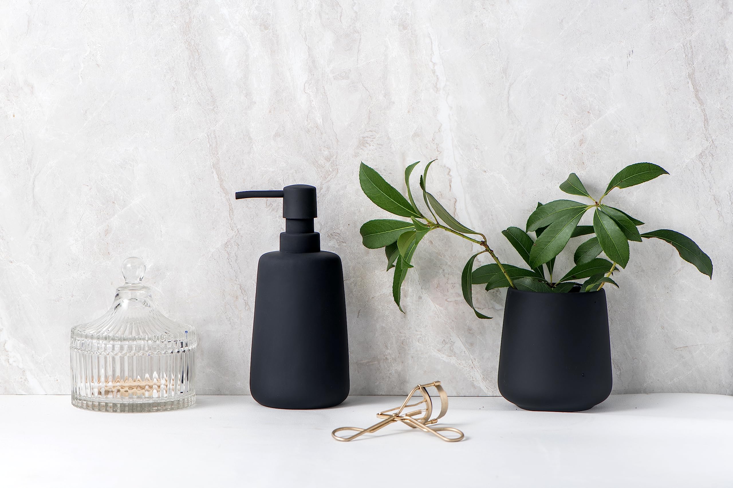 Matte Toothbrush Holder For Bathroom,Tooth Brush Holder,Modern Ceramic Toothbrush Cup As Toothpaste Holder,Bathroom Cup,Makeup B