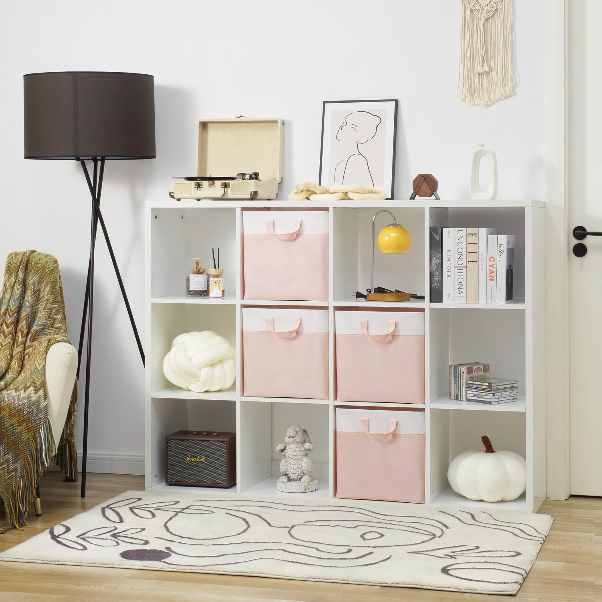 Granny Says 11X11 Storage Cubes, Cube Storage Bins With Metal Frame, Fabric Storage Organizer, Foldable Cube Storage Organizer,
