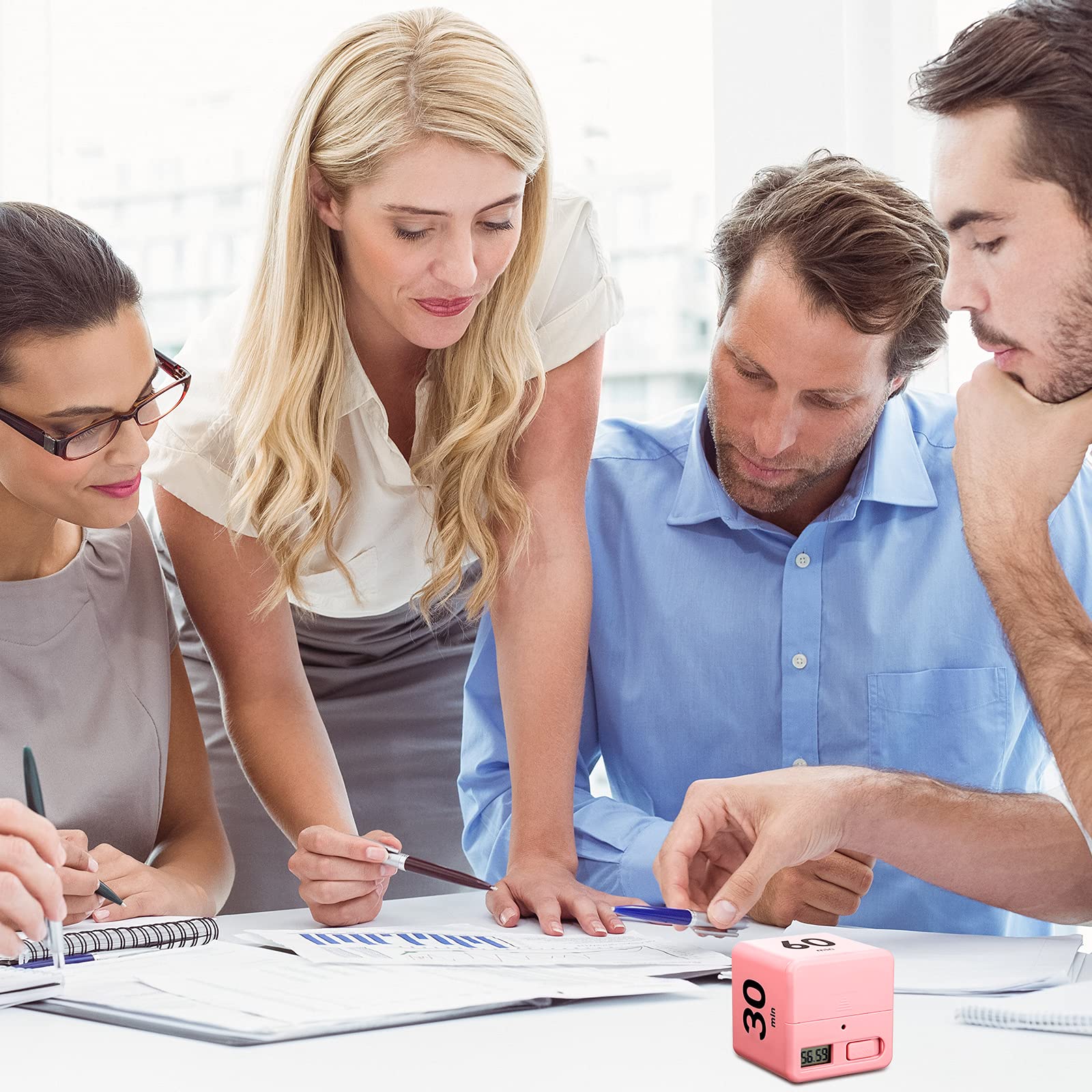 2 Pieces Cube Timers Gravity Sensor Flip Timer Kids Timer Workout Timer And Game Timer For Time Management, 1 3 5 10 Minutes And