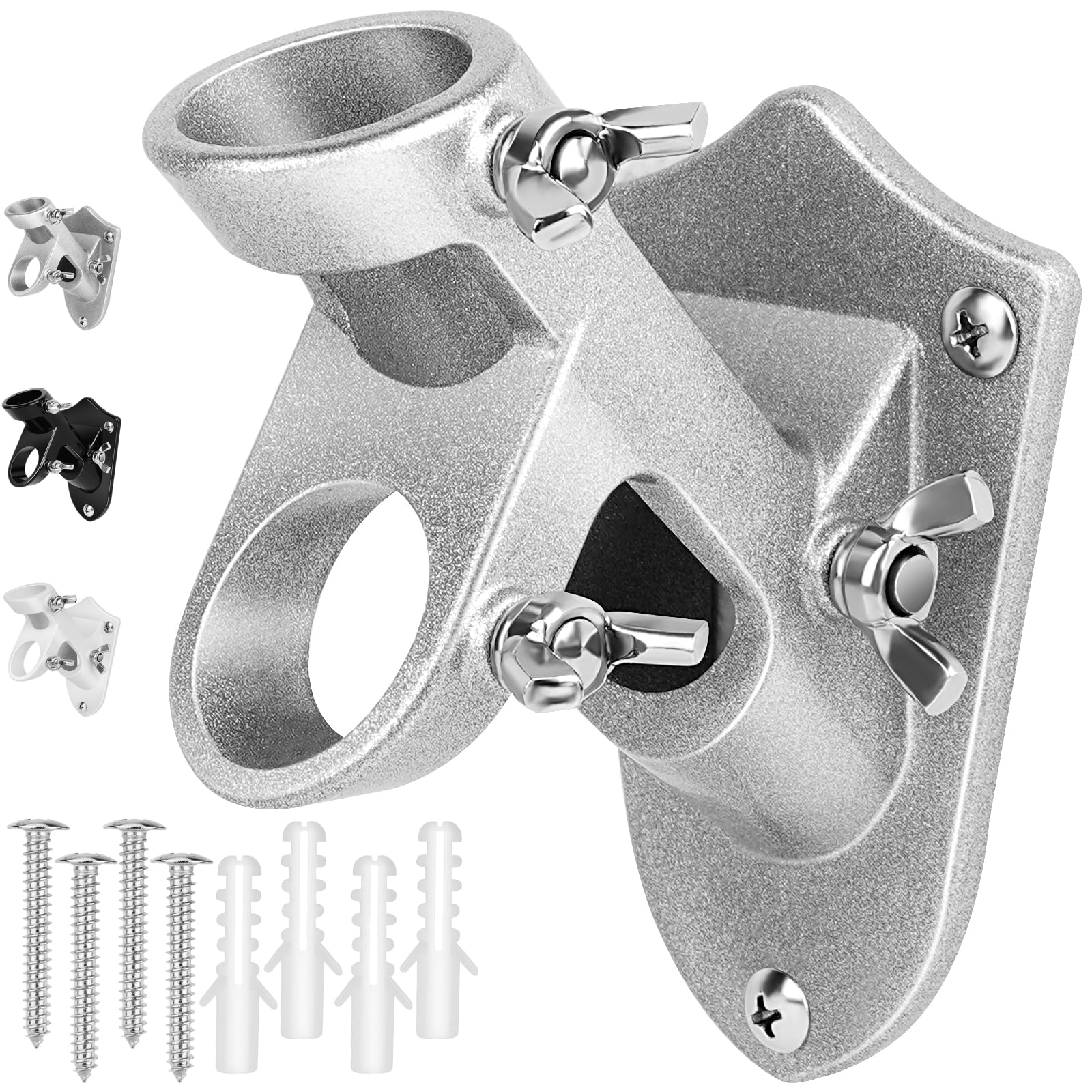 Flag Pole Holder, Outside House Flag Pole Bracket, Heavy Duty Metal Flag Mount, Aluminum Alloy Mounting Brackets, Outdoor Flag H