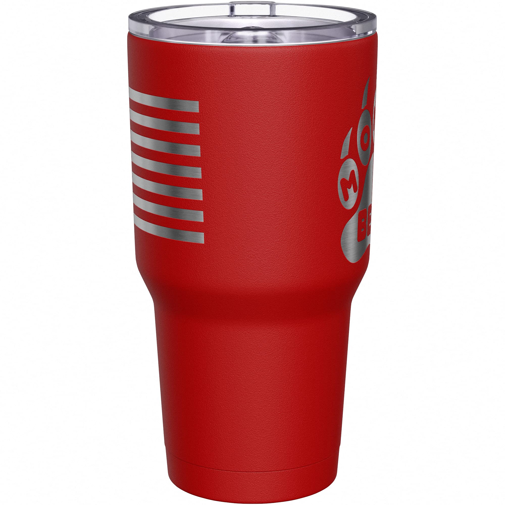 We The People Holsters - Momma Bear Paw - Coffee Tumbler - American Flag Coffee Travel Mug - Engraved Tumbler - Double Insulated Tumbler - 30 oz