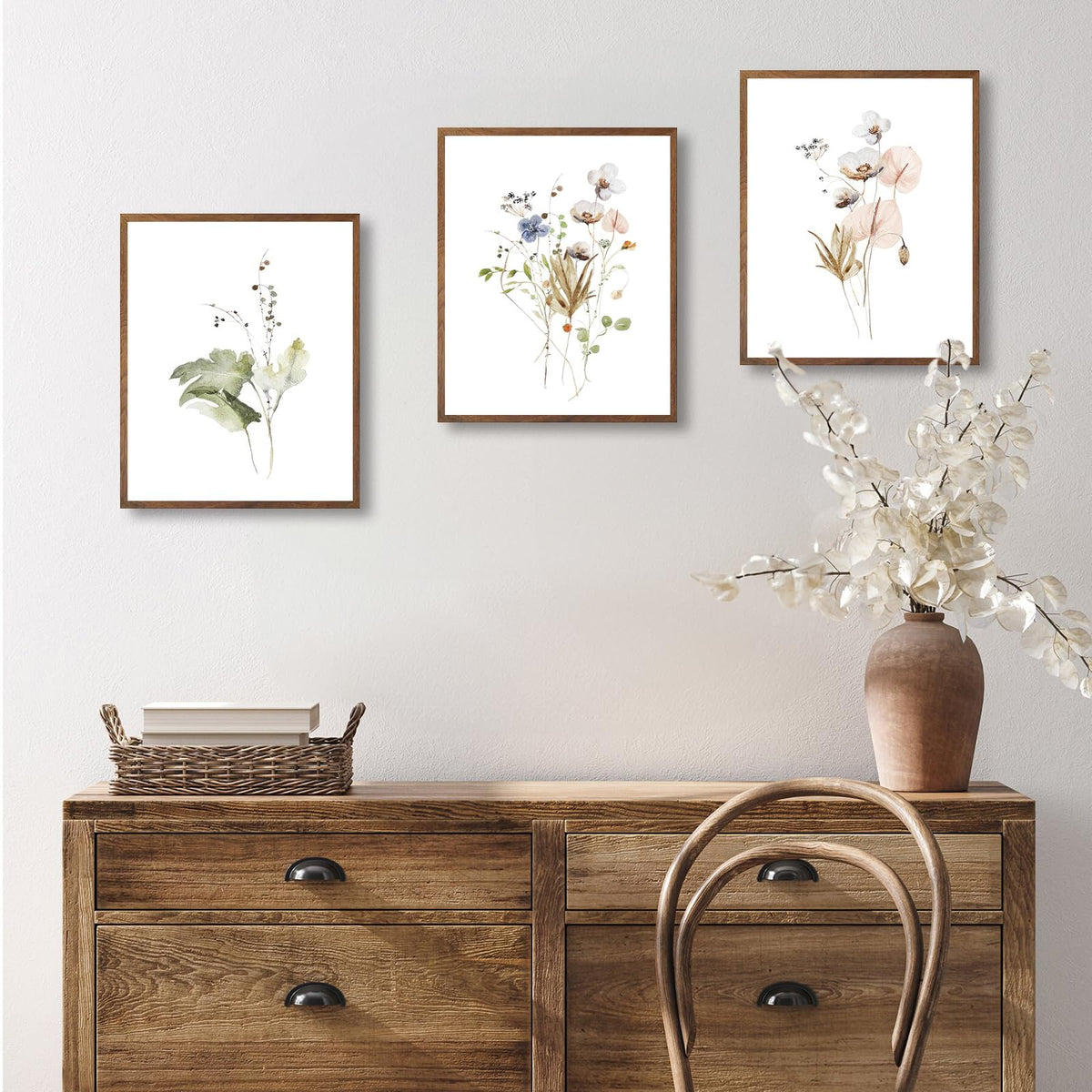 Dazzlewall Watercolor Flower Wall Decor Poster Minimalist Wildflower W ...