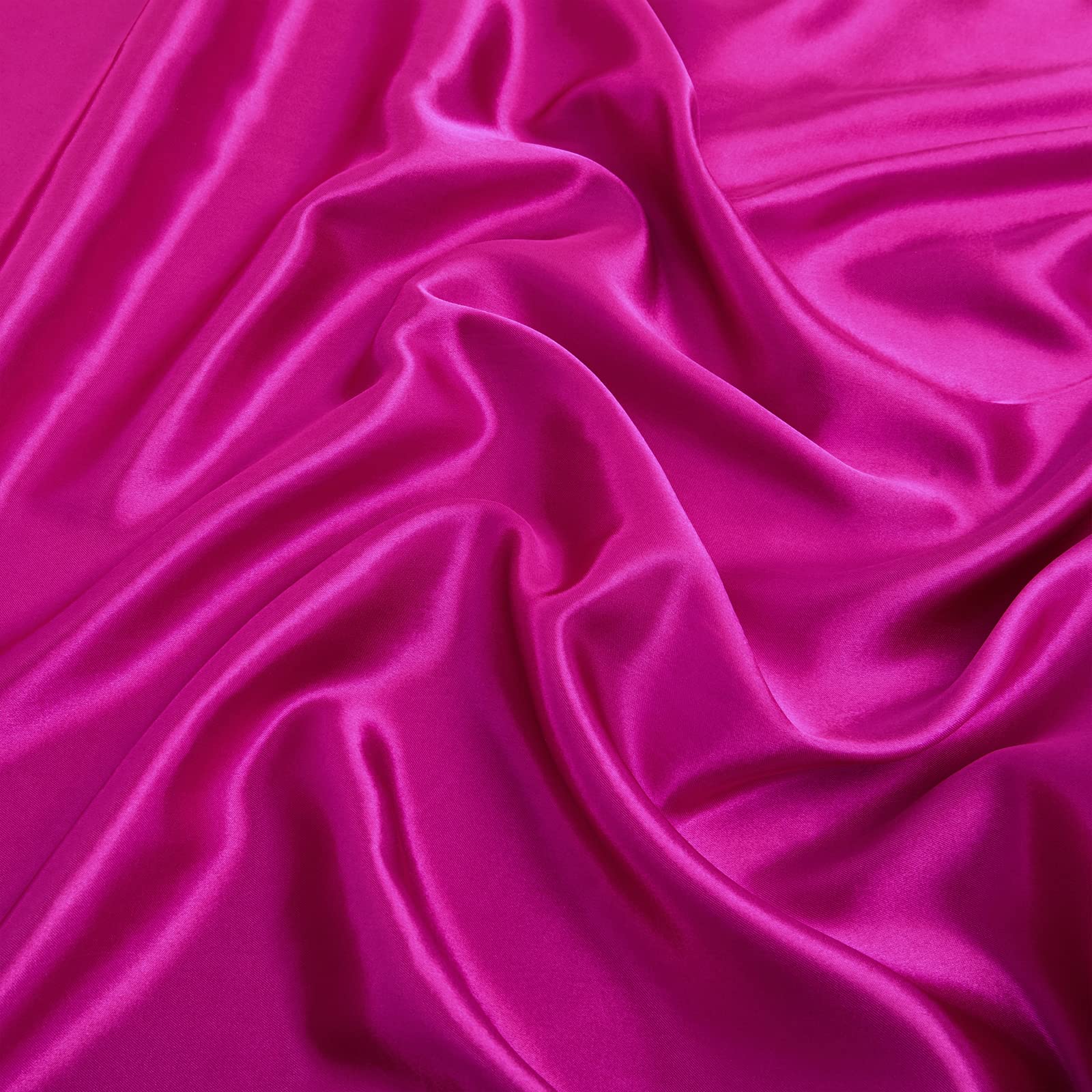 Aormenzy 60 Pack Pink Satin Napkins 17 X 17 Silky Napkins, Party Cloth Napkins Square Satin Napkins, Dining Table Napkins Soft C