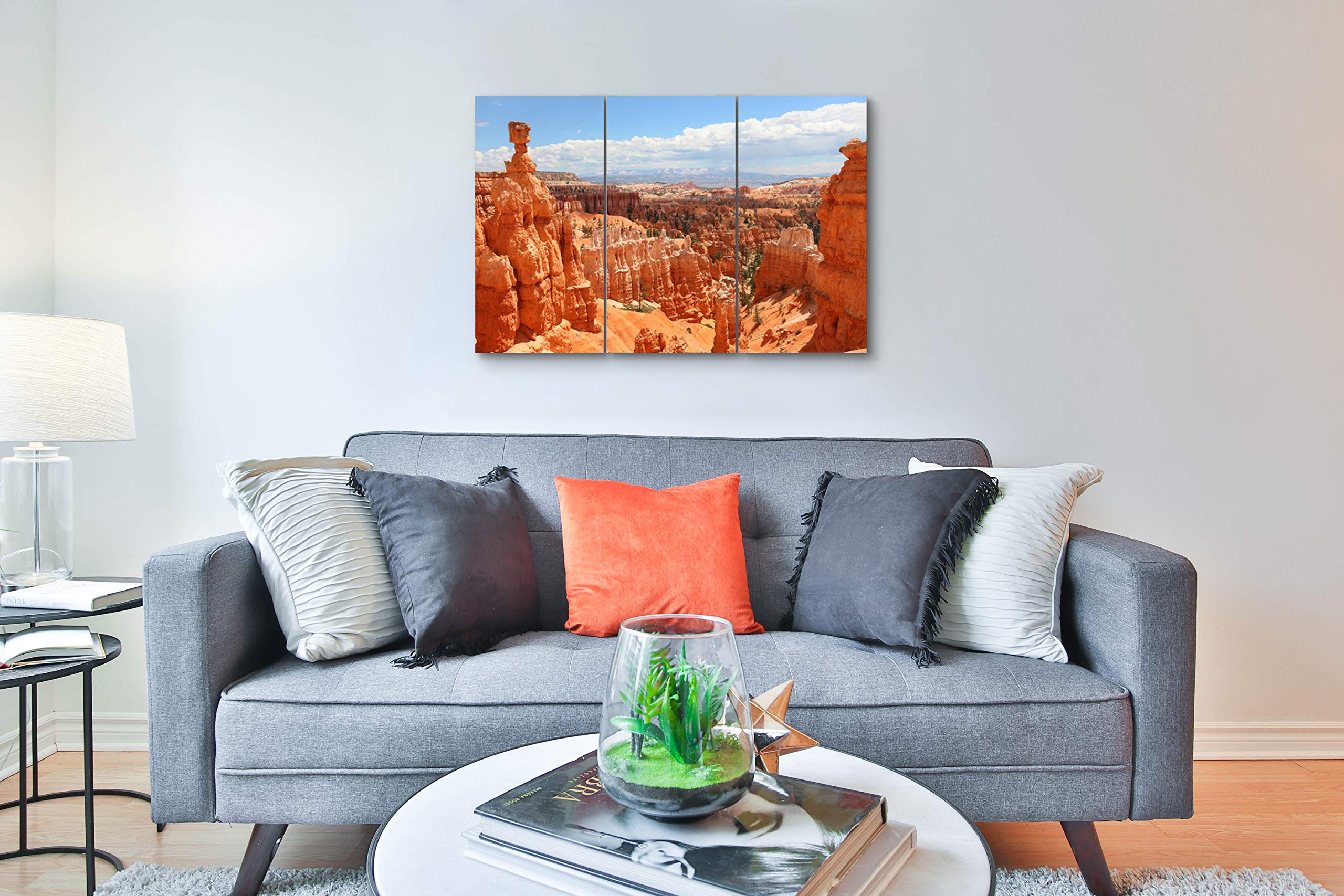 Desert Wall Art Decor - 3 Piece Set  Decorative Framed Desert Landscape Canvas Art Multi Panel Split Prints for Living Room  Kitchen  Bedroom  Office & Home Decor Gift