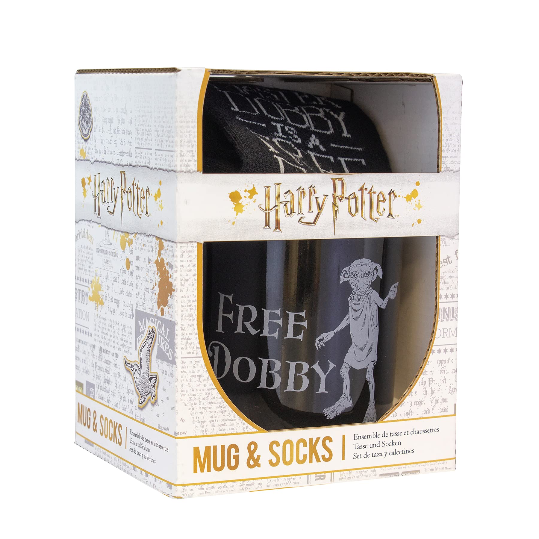 Paladone Harry Potter Free Dobby Ceramic Coffee Mug & Sock Set