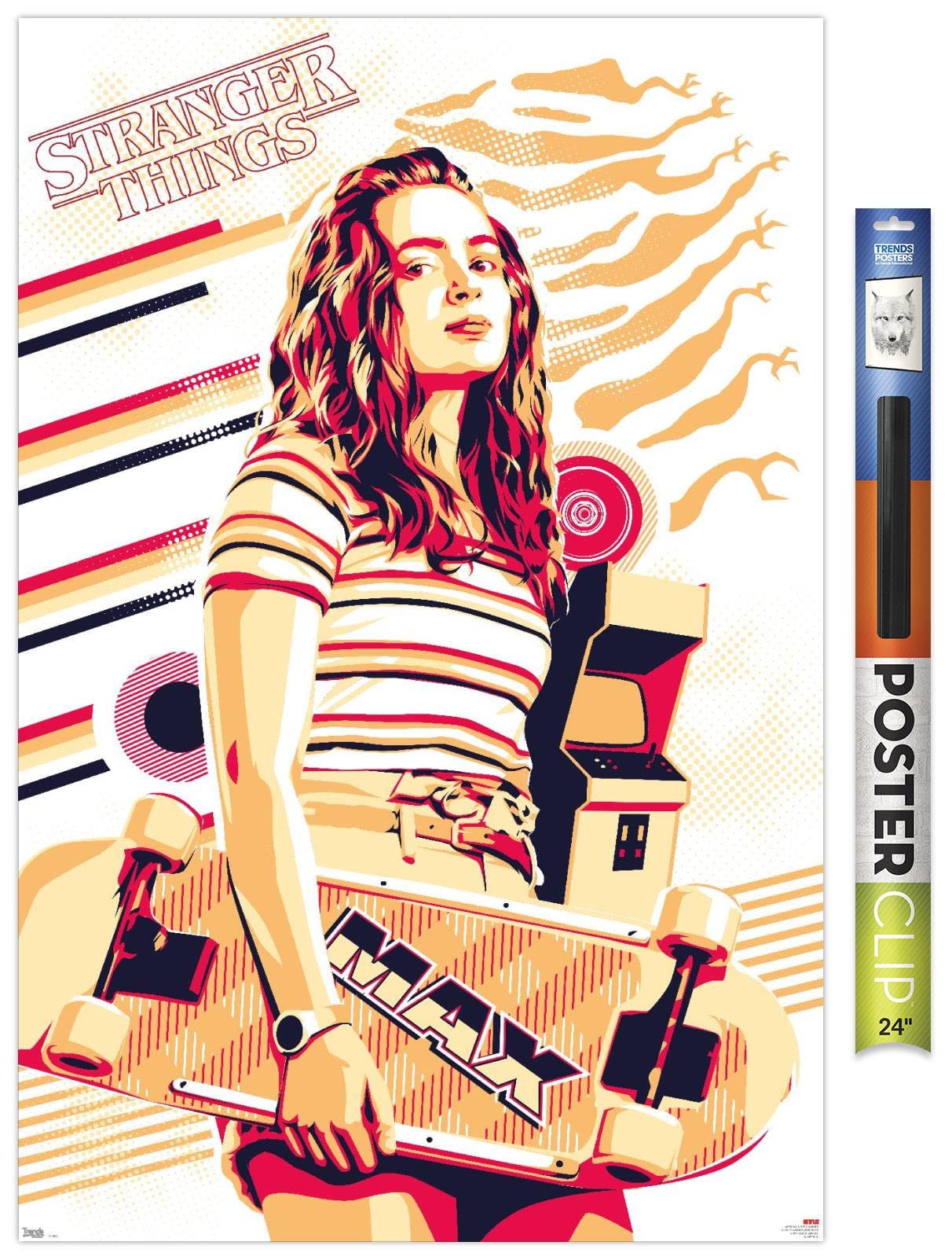 Trends International Stranger Things: Season 3 - Max Wall Poster, 22.37'' X 34.00'', Poster & Clip Bundle