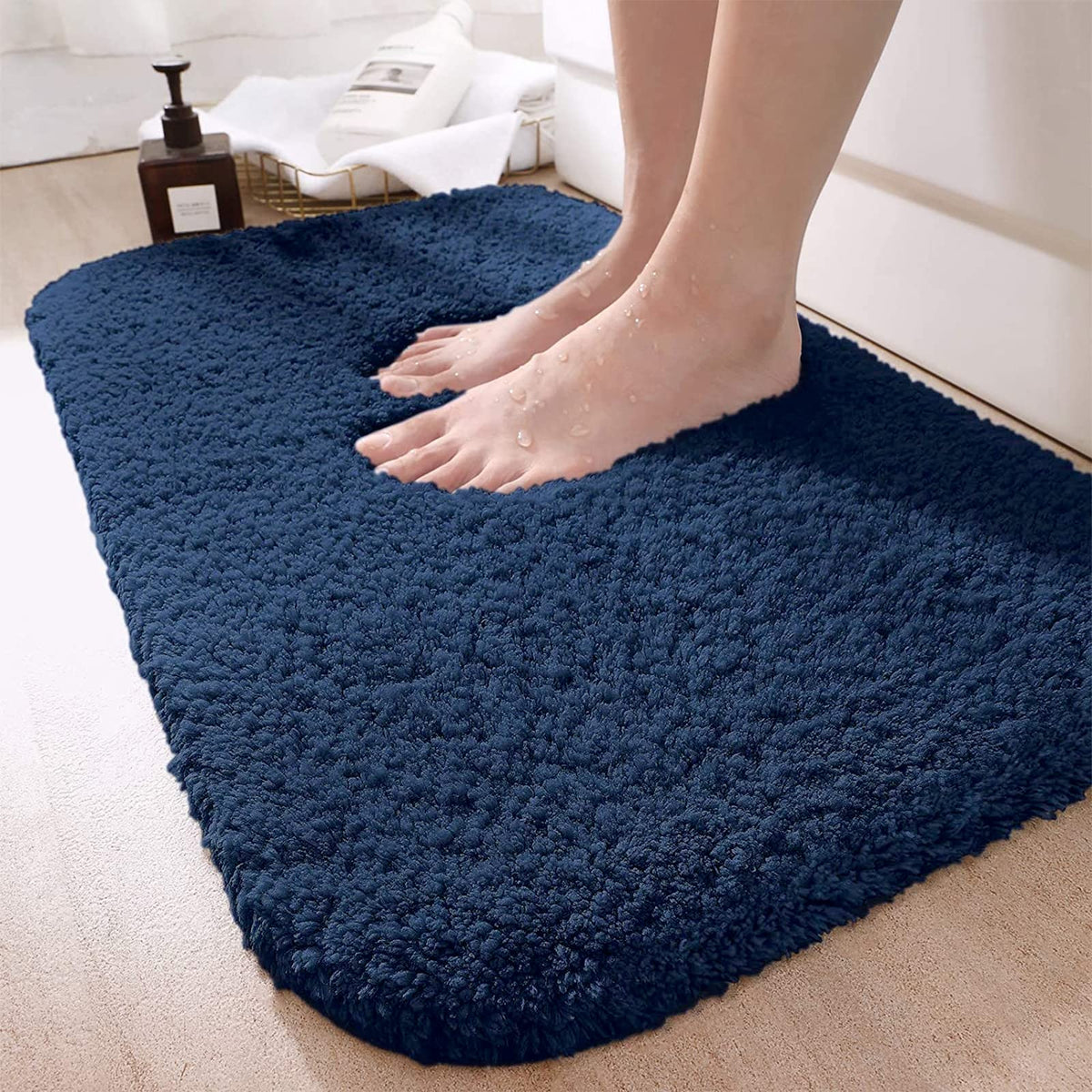 Dexi Bathroom Rug Mat, Extra Soft And Absorbent Bath Rugs, Washable Non-Slip Carpet Mat For Bathroom Floor, Tub, Shower Room (32