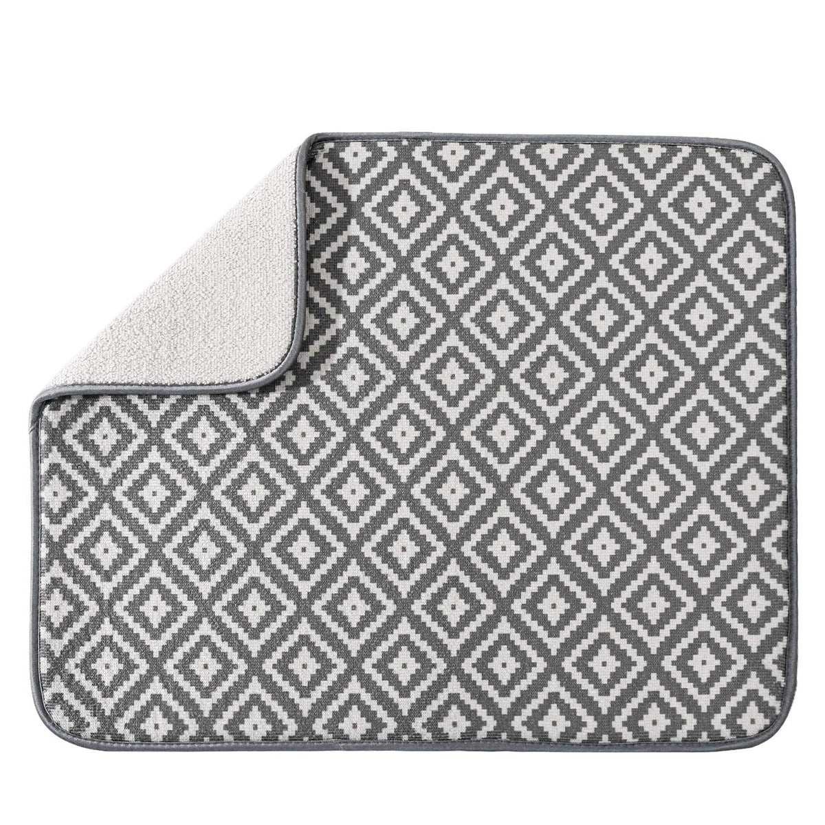 Subekyu Microfiber Dish Drying Mat For Kitchen Counter, Absorbent Dishes Drainer/Rack Pad For Countertop, 19.2 By 15.8 Inches (R
