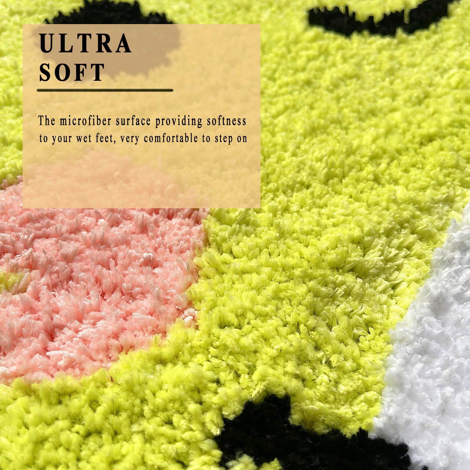 Ukeler Bath Mats Cute Frog Shape Bathroom Rugs For Kids, Small Shaggy Soft Bedroom Rugs Nursery Rug Non Slip Washable Absorbent