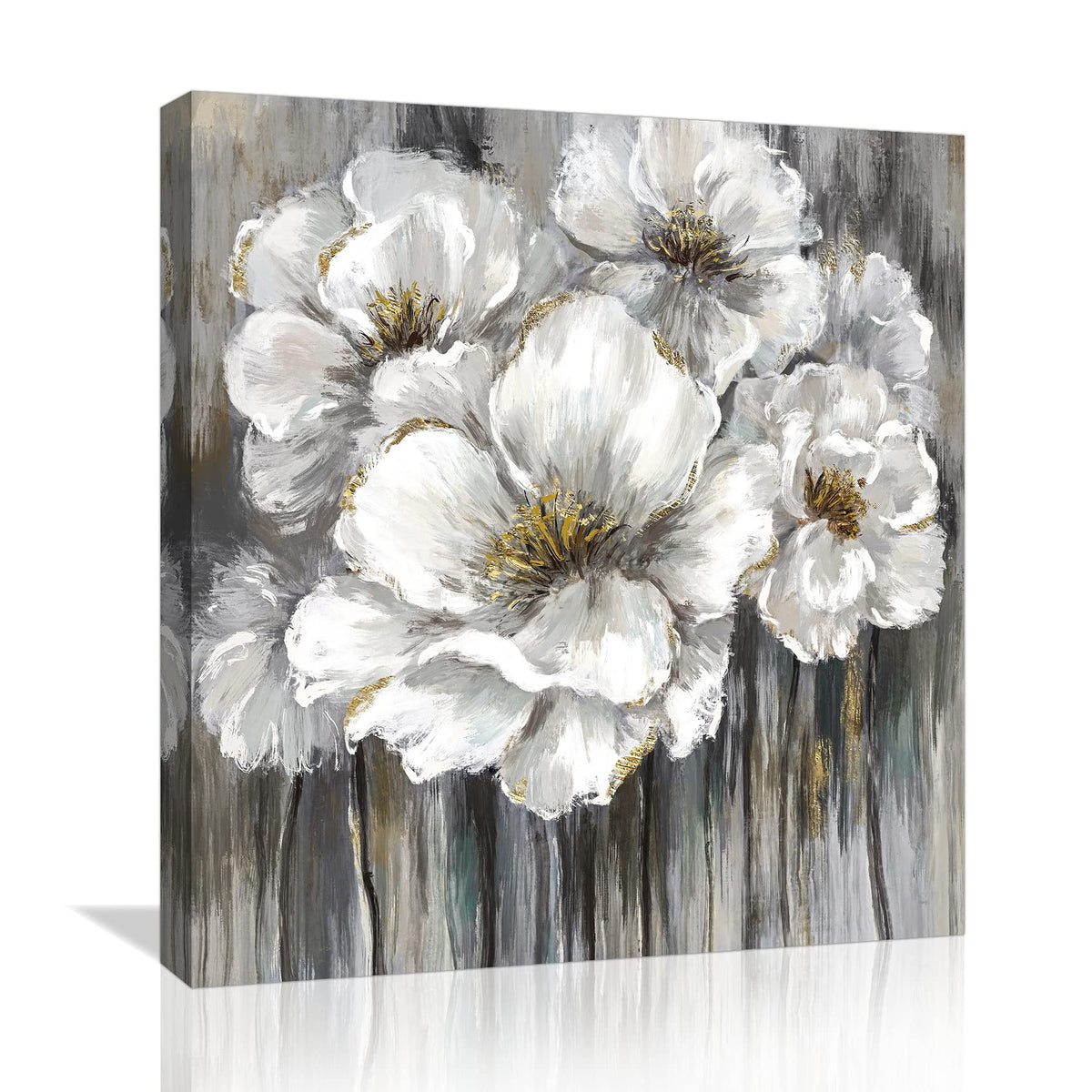 White Floral Theme Wall Decoration Bathroom Decoration Wall Art Black And White Wall Decoration Pictures Canvas Modern Farmhouse
