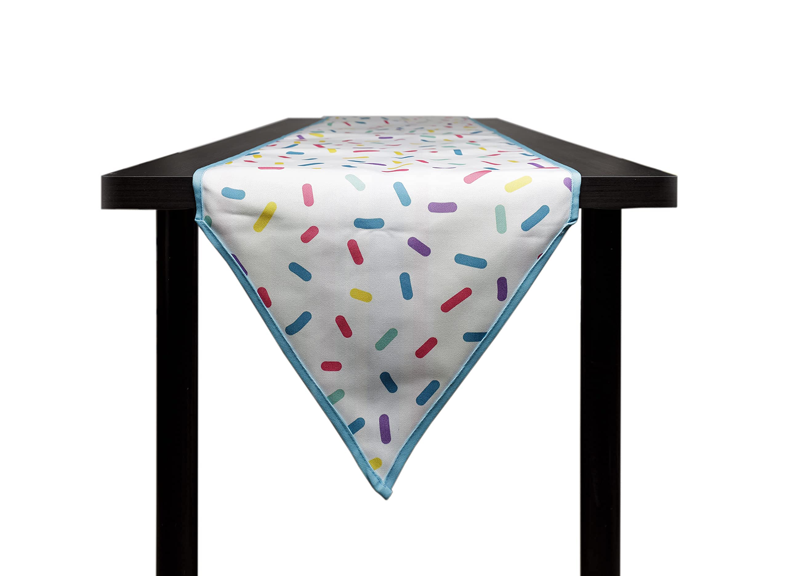 Madanar Sprinkle Summer Double Sided Table Runner For Birthday Party Fun Supplies Holiday Machine Washable Home Kitchen Dining R