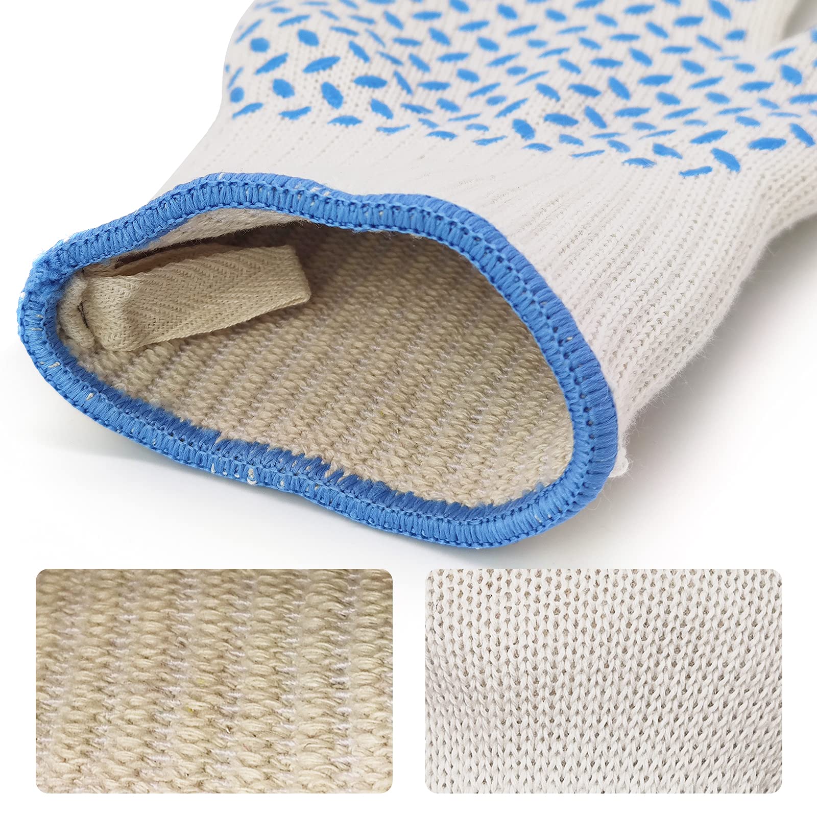 Oven Gloves 932F Extreme Heat Resistant Gloves - Deyan Silicone Non-Slip Oven Mitts With Finger, Kitchen Outdoor Cooking Glove F