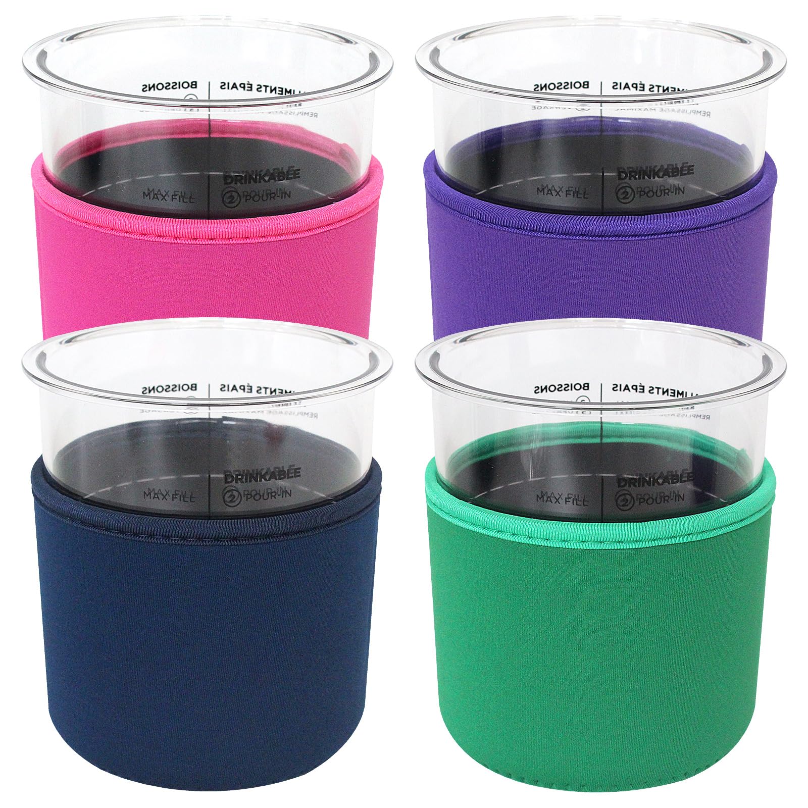 Xumbtvs Reusable Ice Cream Sleeve, 4 Pcs Neoprene Insulated Sleeves For Ninja Creami Deluxe Pints, Compatible With Nc501, Nc500