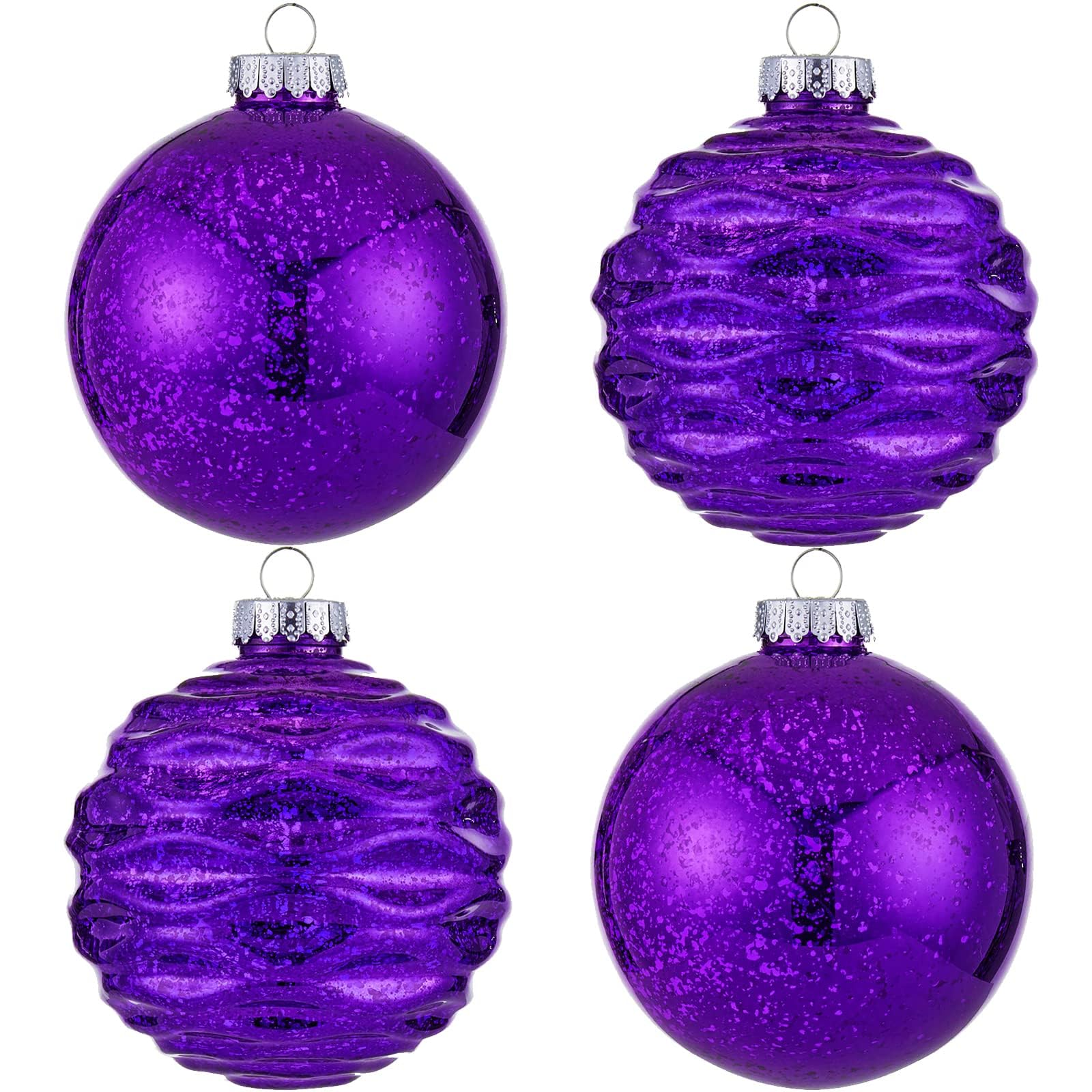 Large Christmas Ball Ornaments, Oversized Shatterproof Plastic Decorative Hanging Mercury Ornaments Ball for Xmas Holiday Party 