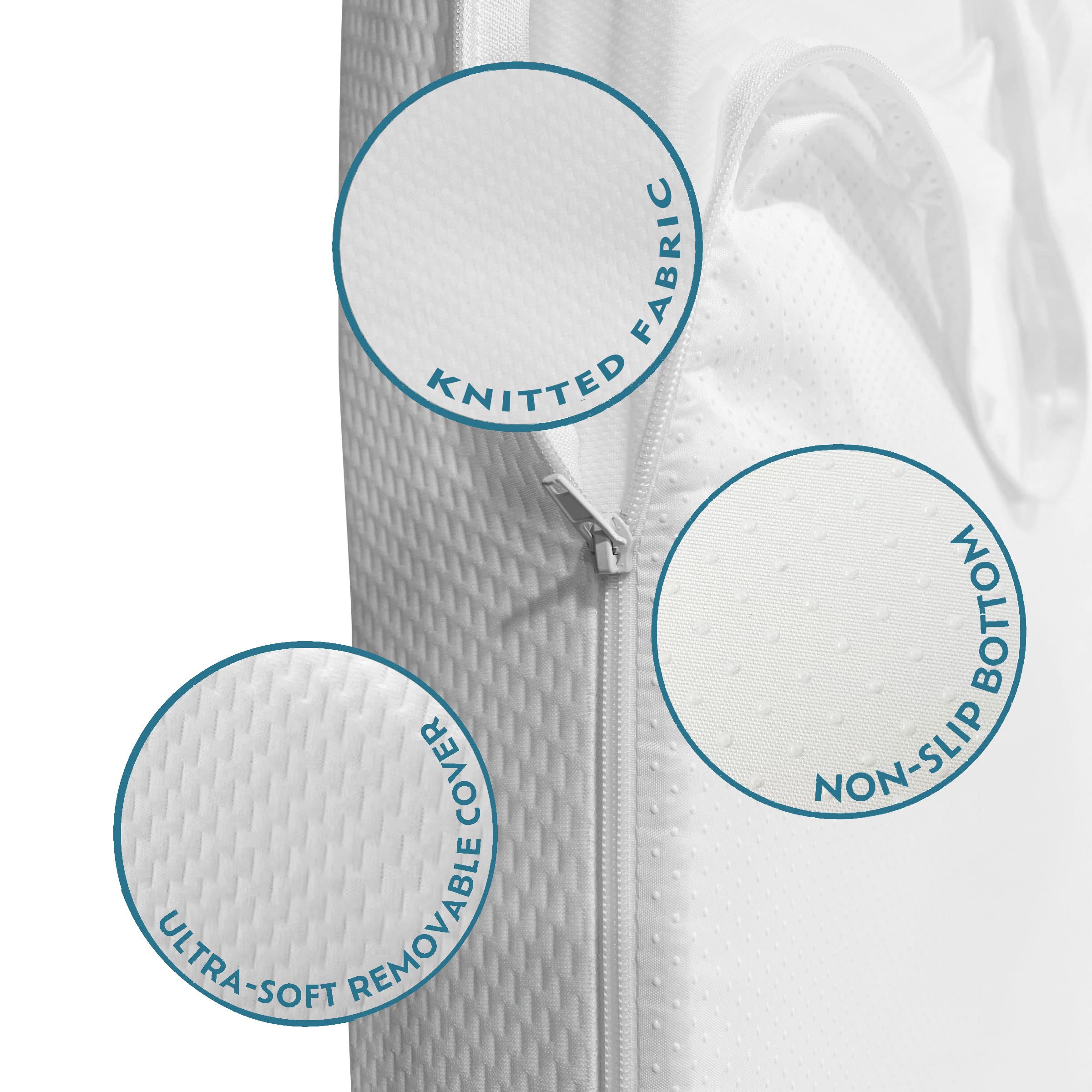 Rinkai-S 4.7 Inch Cool Gel Memory Foam Mattress Replacement With Washable Cover For Sleeper Sofa And Couch Beds, Queen Size, Cer