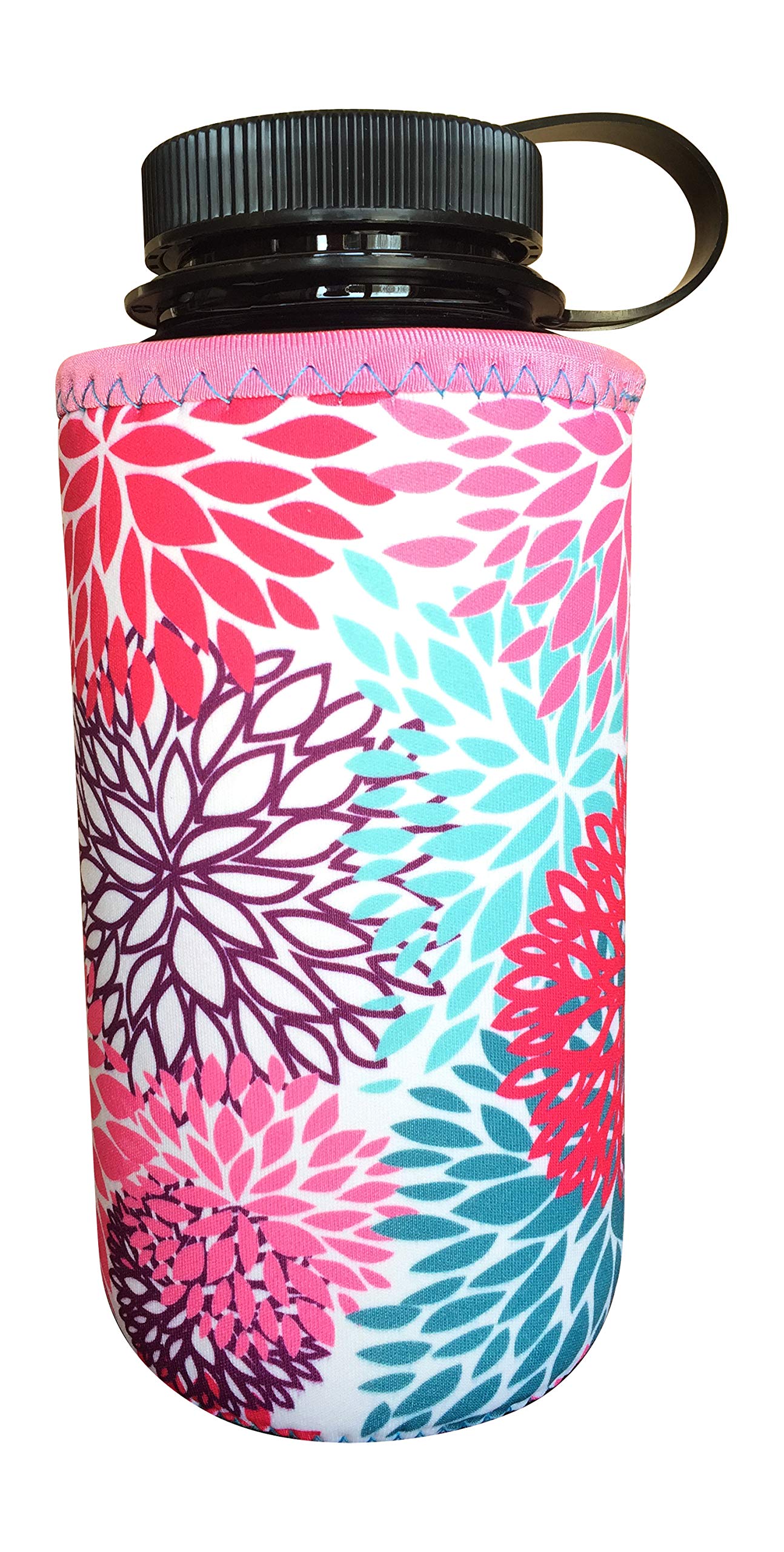 Koverz Xl - #1 Neoprene 32-40 Oz Water Bottle Insulator Cooler Coolie - Petals