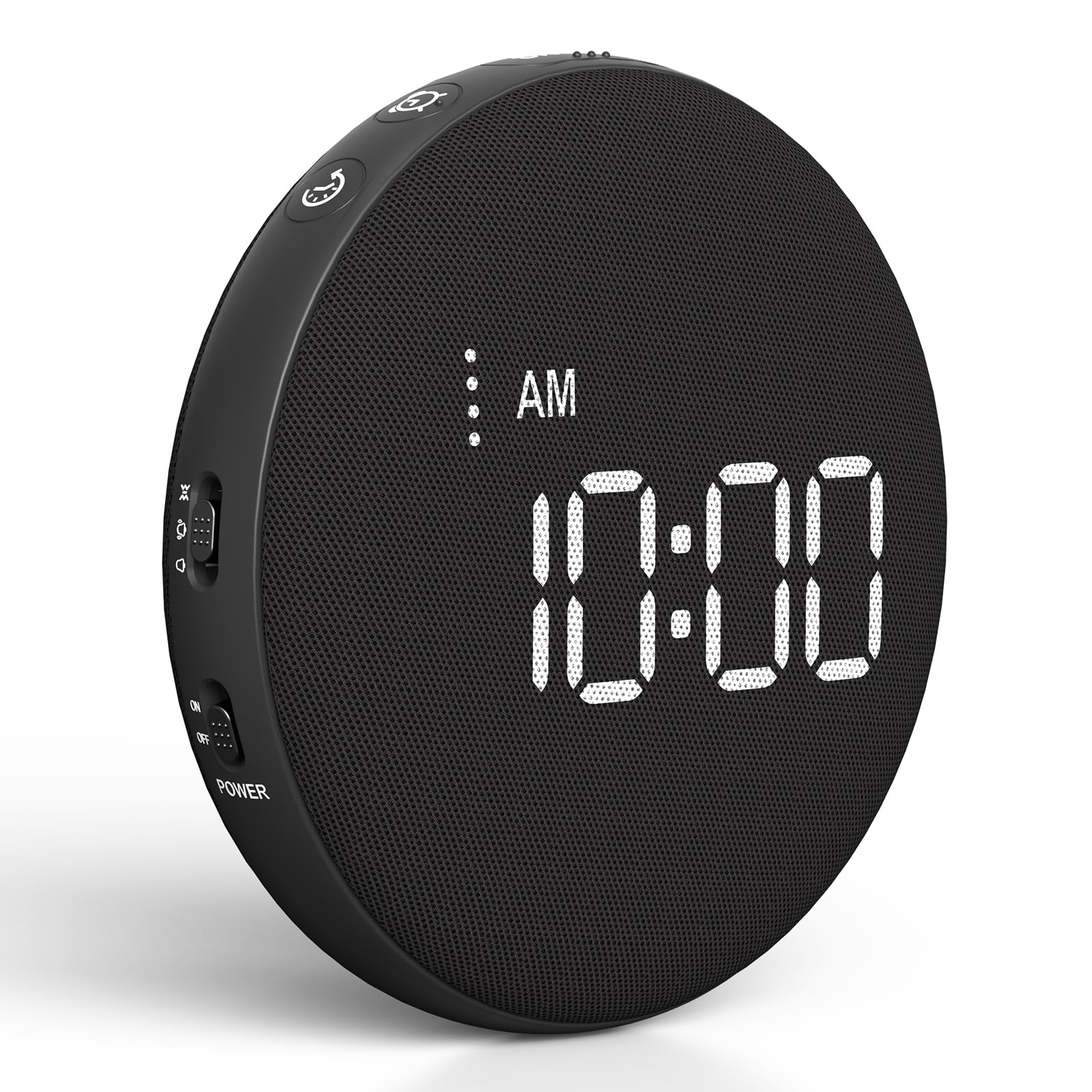 Gianna Vibrating Alarm Clock for Heavy Sleepers - 110dB Loud Alarm Clock, 3 Wake Modes, Auto-Dimming, Rechargeable Battery Opera