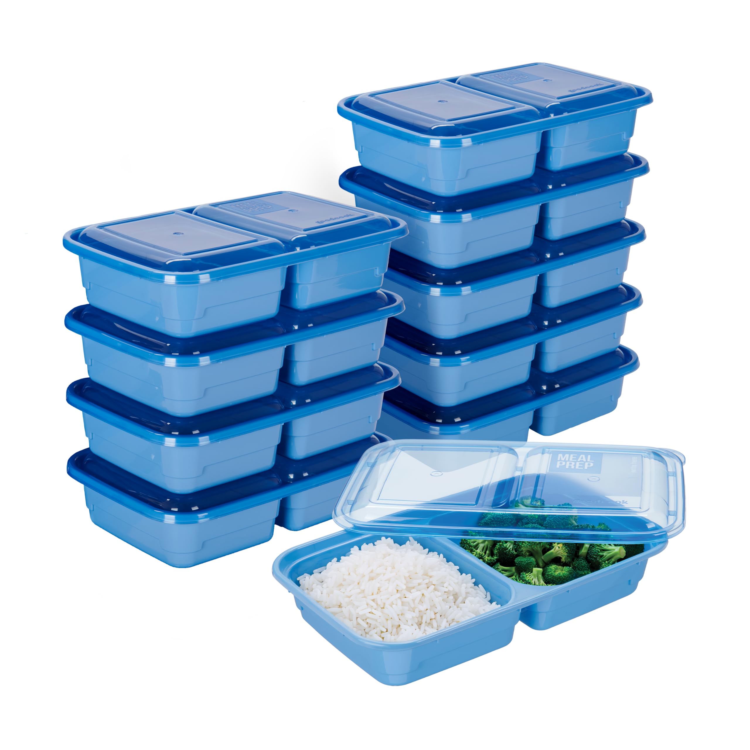 GoodCook Meal Prep Food Storage Containers, Rectangular 2Cup