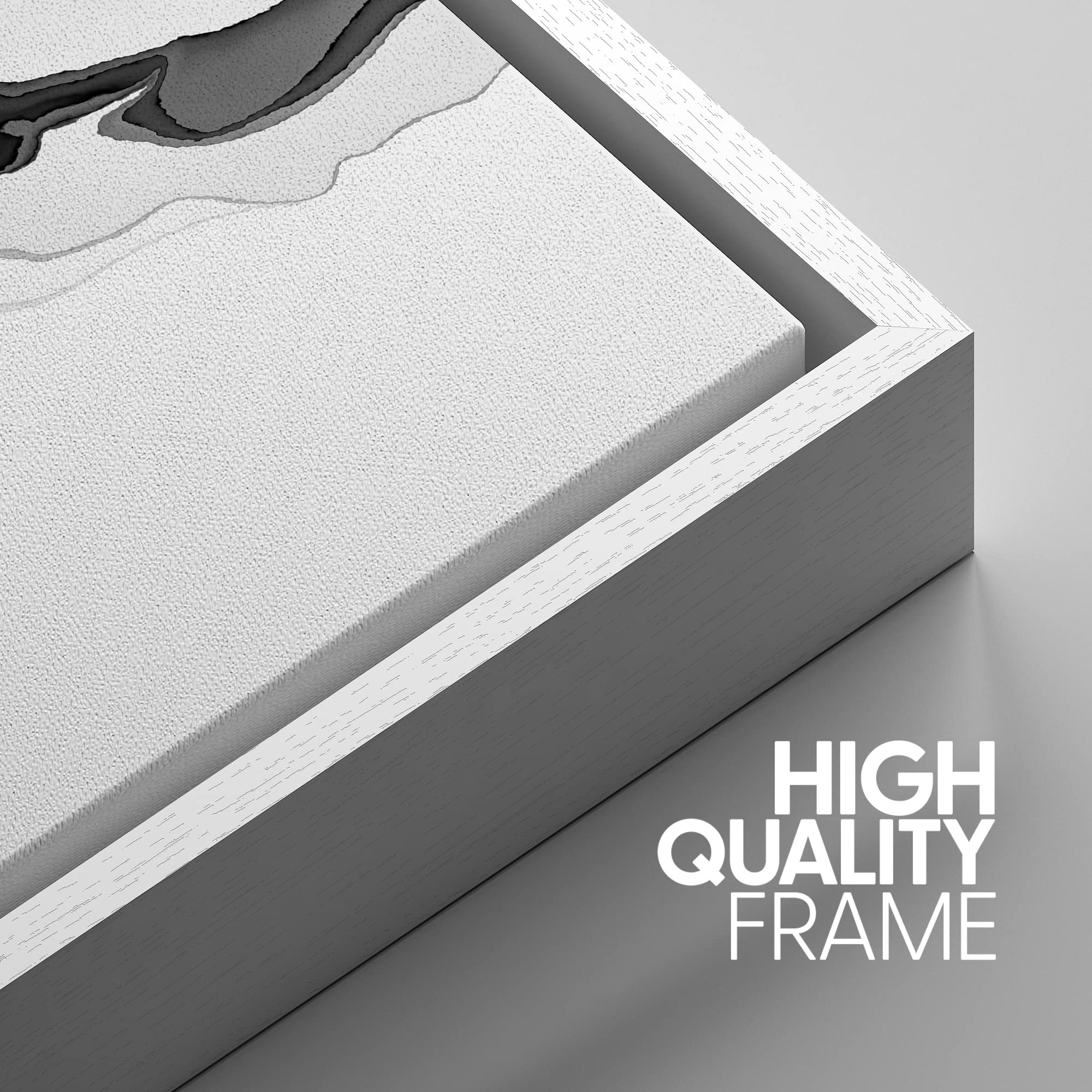 Signwin 3 Piece Framed Canvas Wall Art Black And White Mountain Canvas Prints Home Artwork Decoration For Living Room,Bedroom -