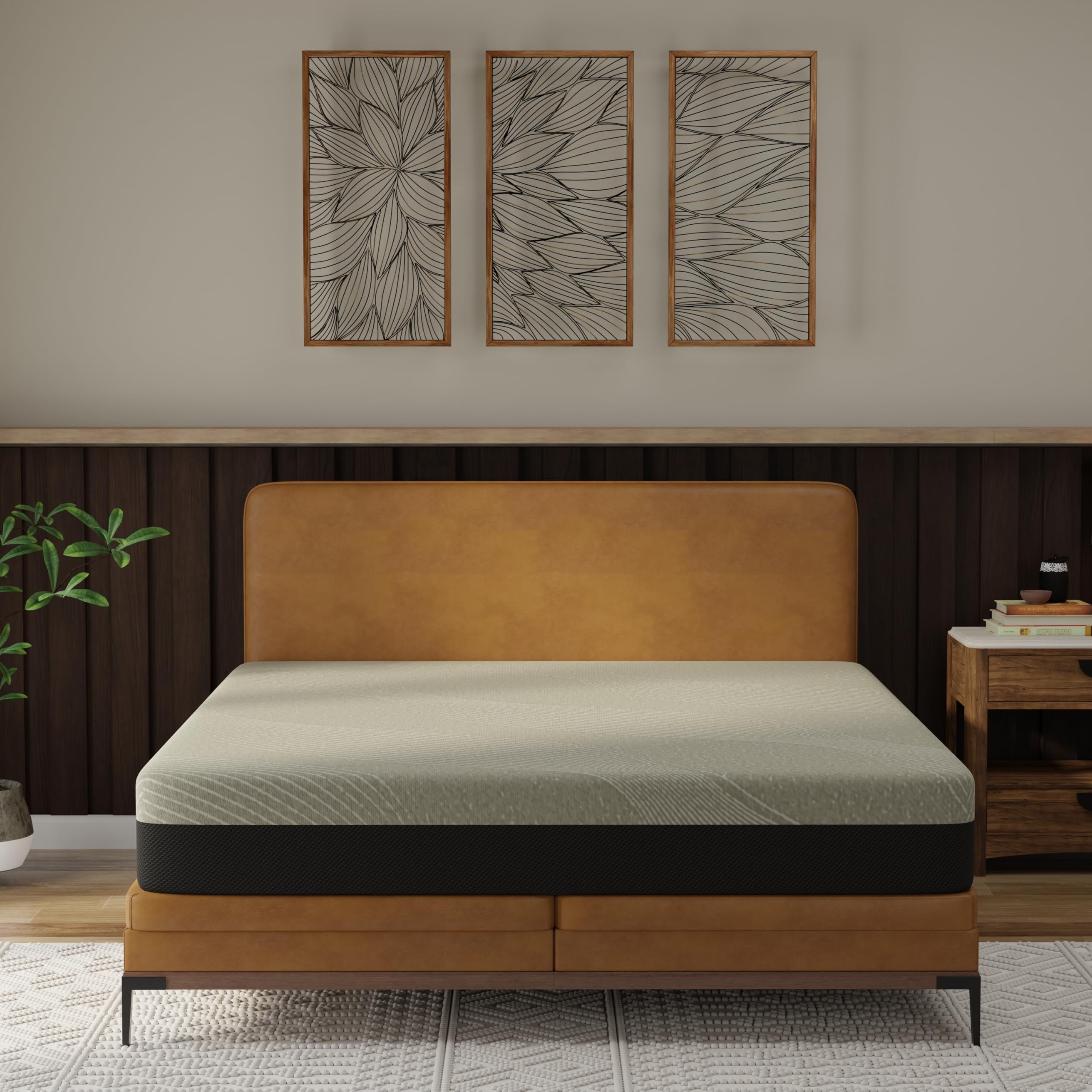 Omne Sleep comfort Series King Medium gel Memory Foam Tight Top 10 Inch Mattress(D0102H7BAUT)