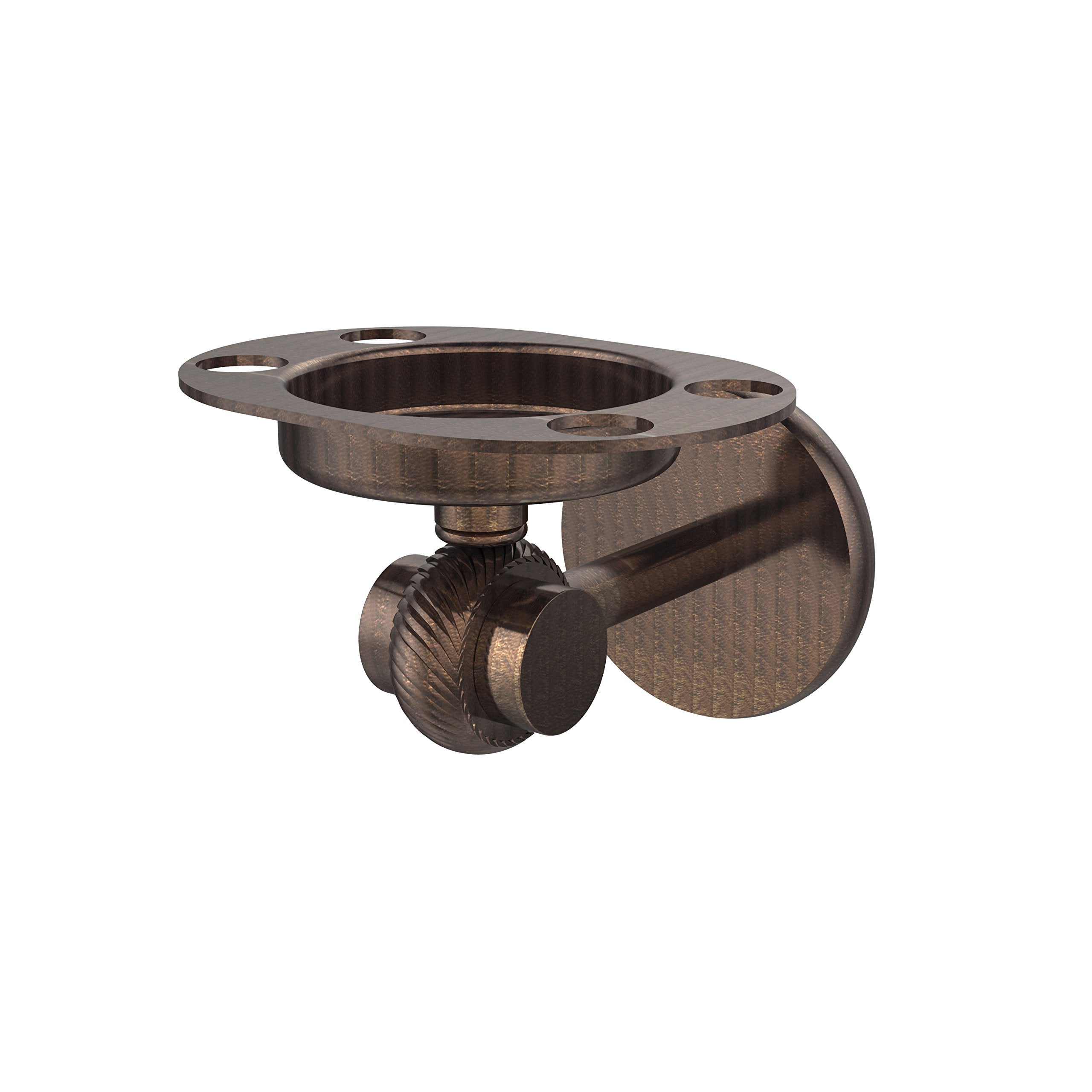 Allied Brass 7226T-Vb Satellite Orbit Two Collection Tumbler And Toothbrush Holder With Twisted Accents, Venetian Bronze
