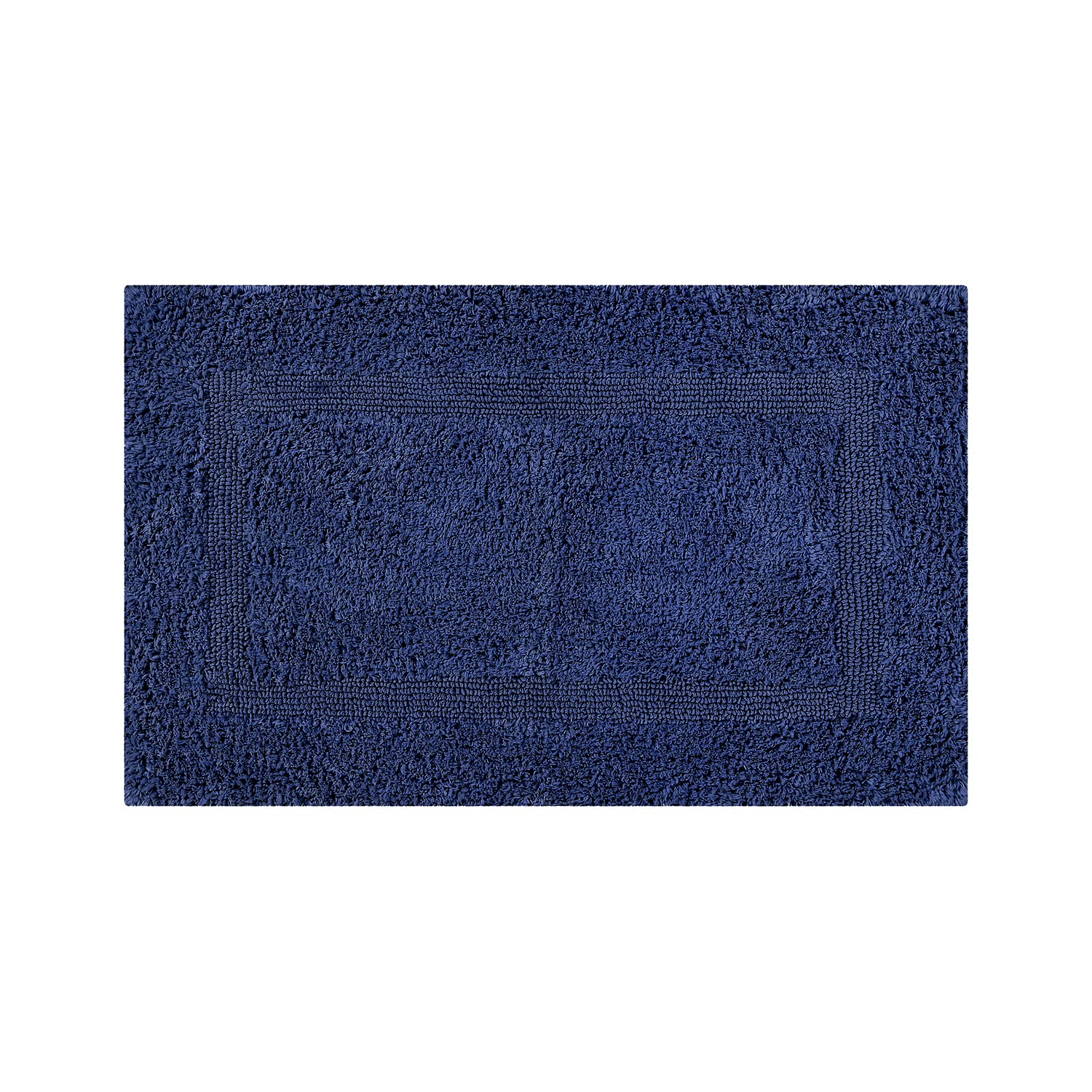 Better Trends 100% Cotton Lux Collection Bath Mats, Navy Bath Mat - Tufted, Reversible & Absorbent & Machine Washable Bath Mats