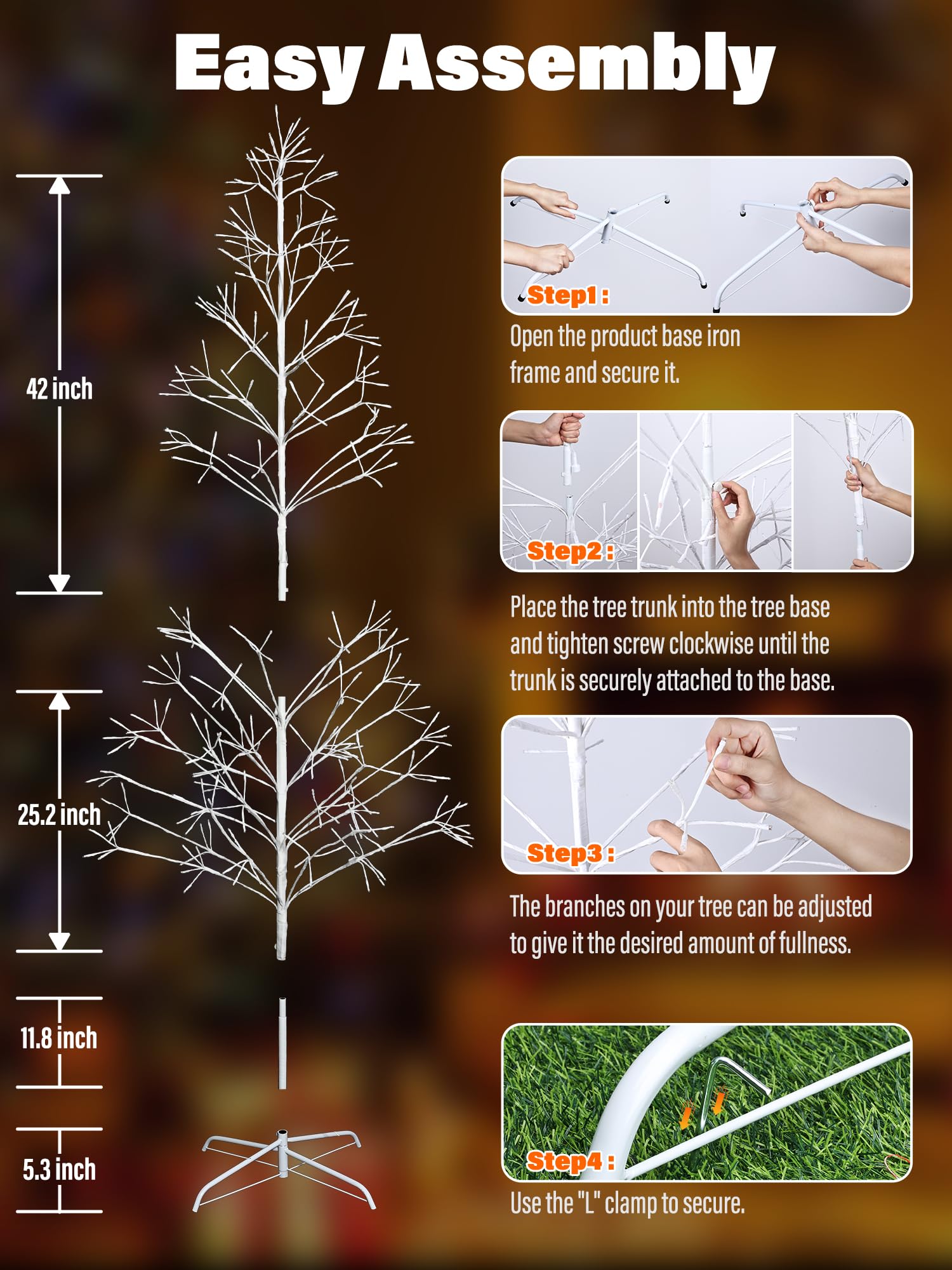 7.5ft Height Decorated Christmas Tree with Lights - 336 LED 2 in 1 Artificial Christmas Tree Lighted Outdoor Display with Remote