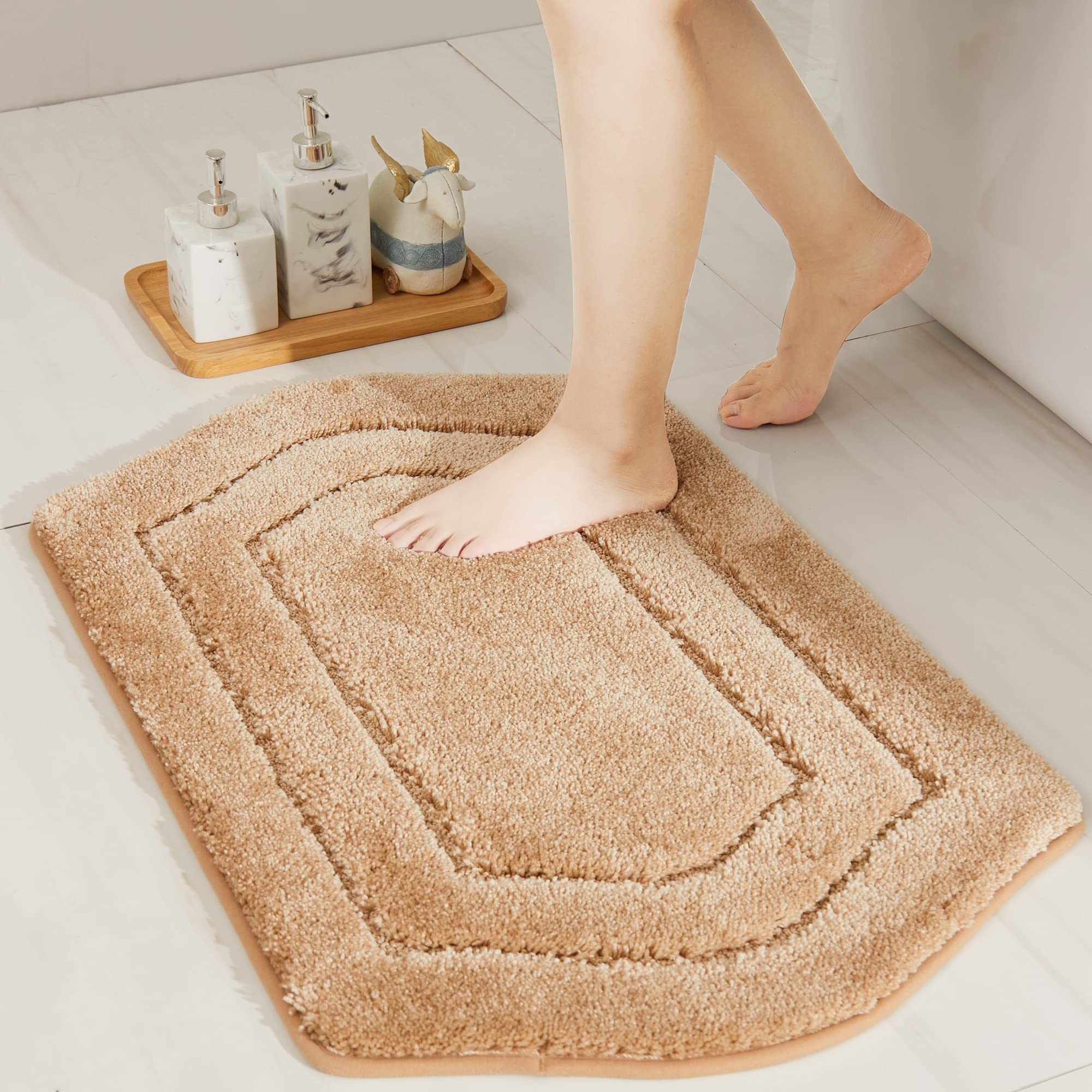 Cosy Homeer Extra Thick Bath Linen Sets Rugs For Bathroom - Anti-Slip Bath Mats Soft Plush 100% Strong Polyester Living Room Bed