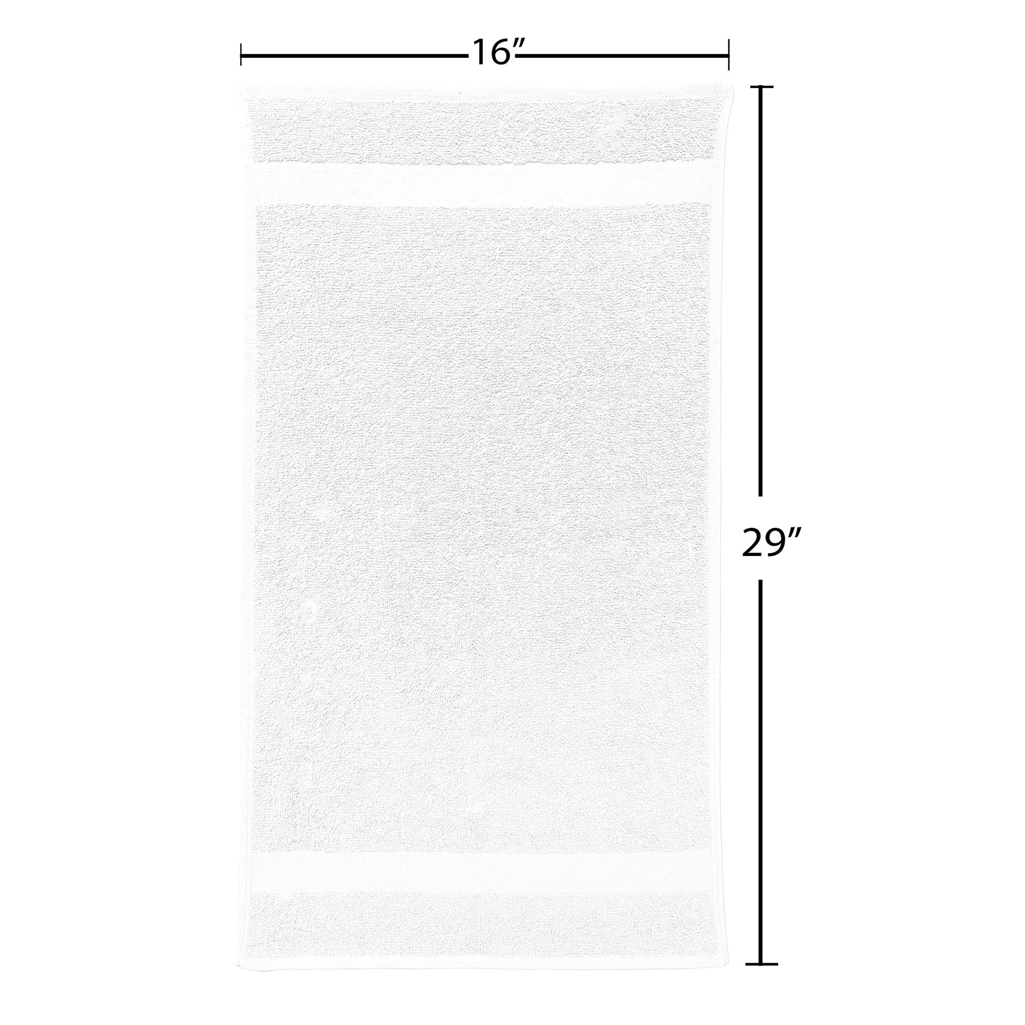Fromm ColorSafe 100% Cotton Bleach Proof Salon Hair Towels for Hairstylists, Barbers, Spa, Gym in White, 16'' by 29'', 6 count A