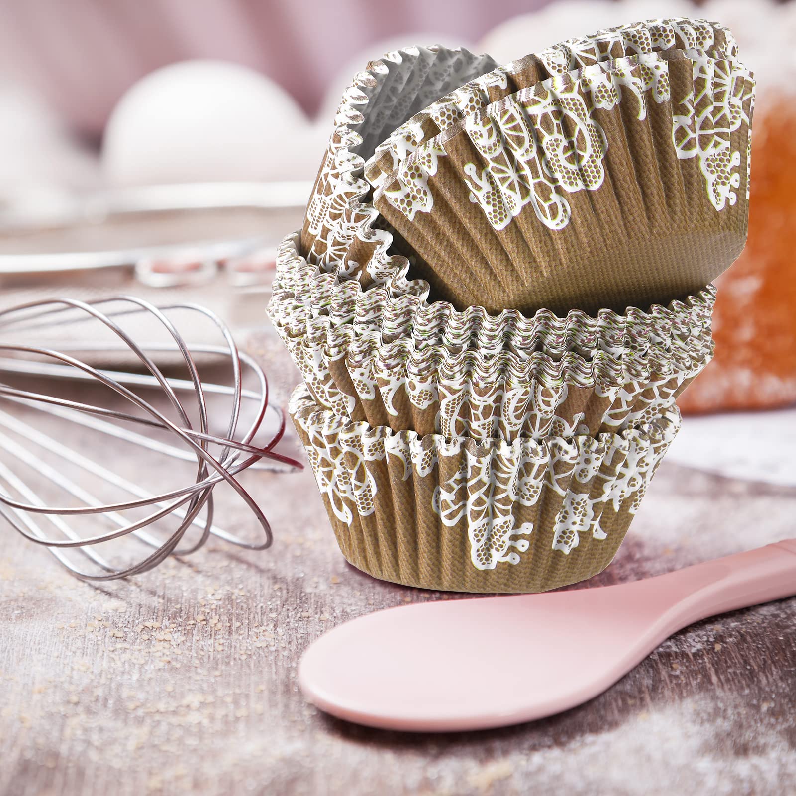 300 Count Rustic Cupcake Liners Rustic Bridal Shower Lace Cupcake Wrappers Cupcake Liners For Baking Baby Shower Bridal Shower B