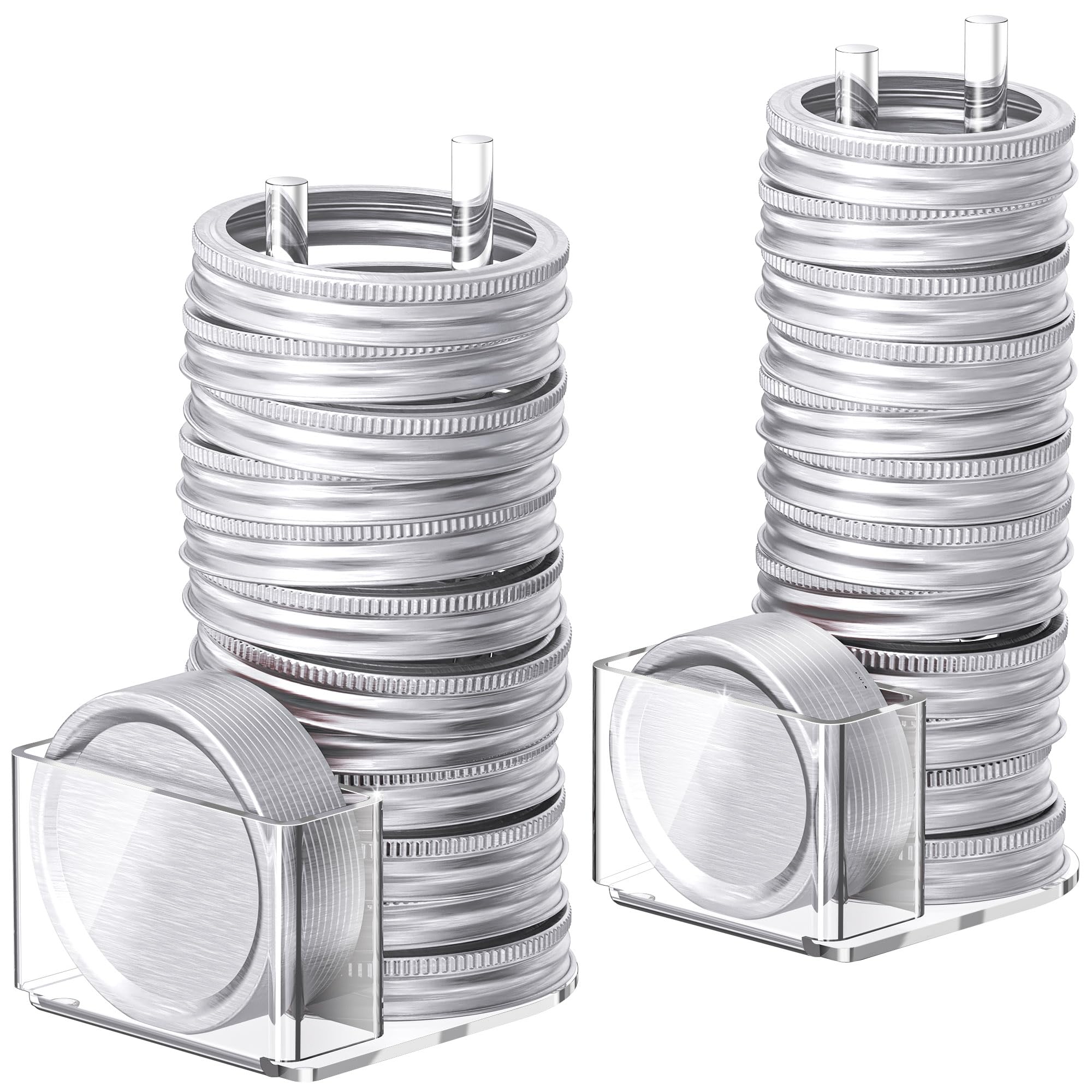 TOWARDFUN Mason Jar Lid Organizer for Wide & Regular Mouth Lids and Rings