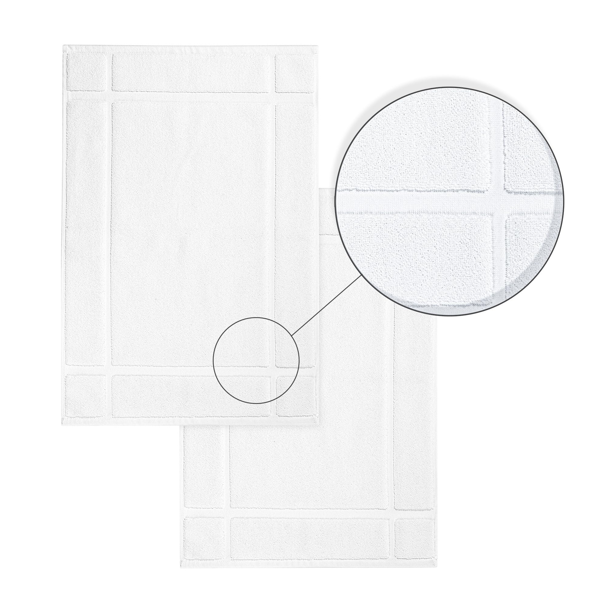 Ample Decor Cotton Bath Mats 34 X 20 Inches, 1350 Gsm Oeko Tex Certified Solid Construction Thick & Plush, For Bathroom Floor, S