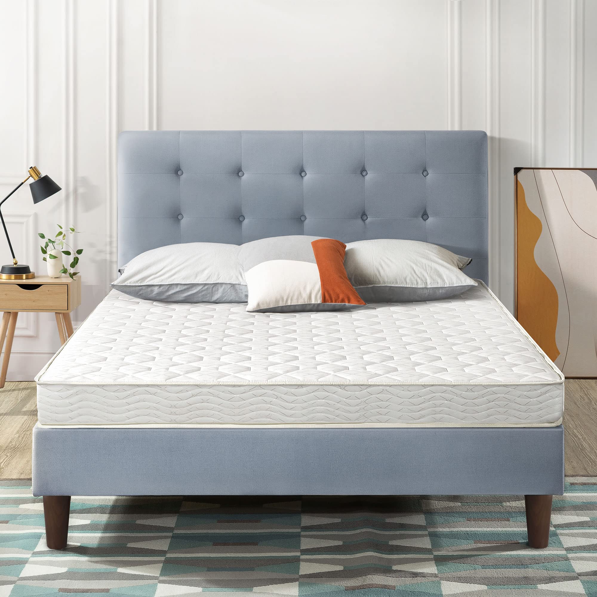 Best Price Mattress Twin Mattress - 6 Inch Tight Top Spring Mattresses Infused With Green Tea, Twin Xl Size