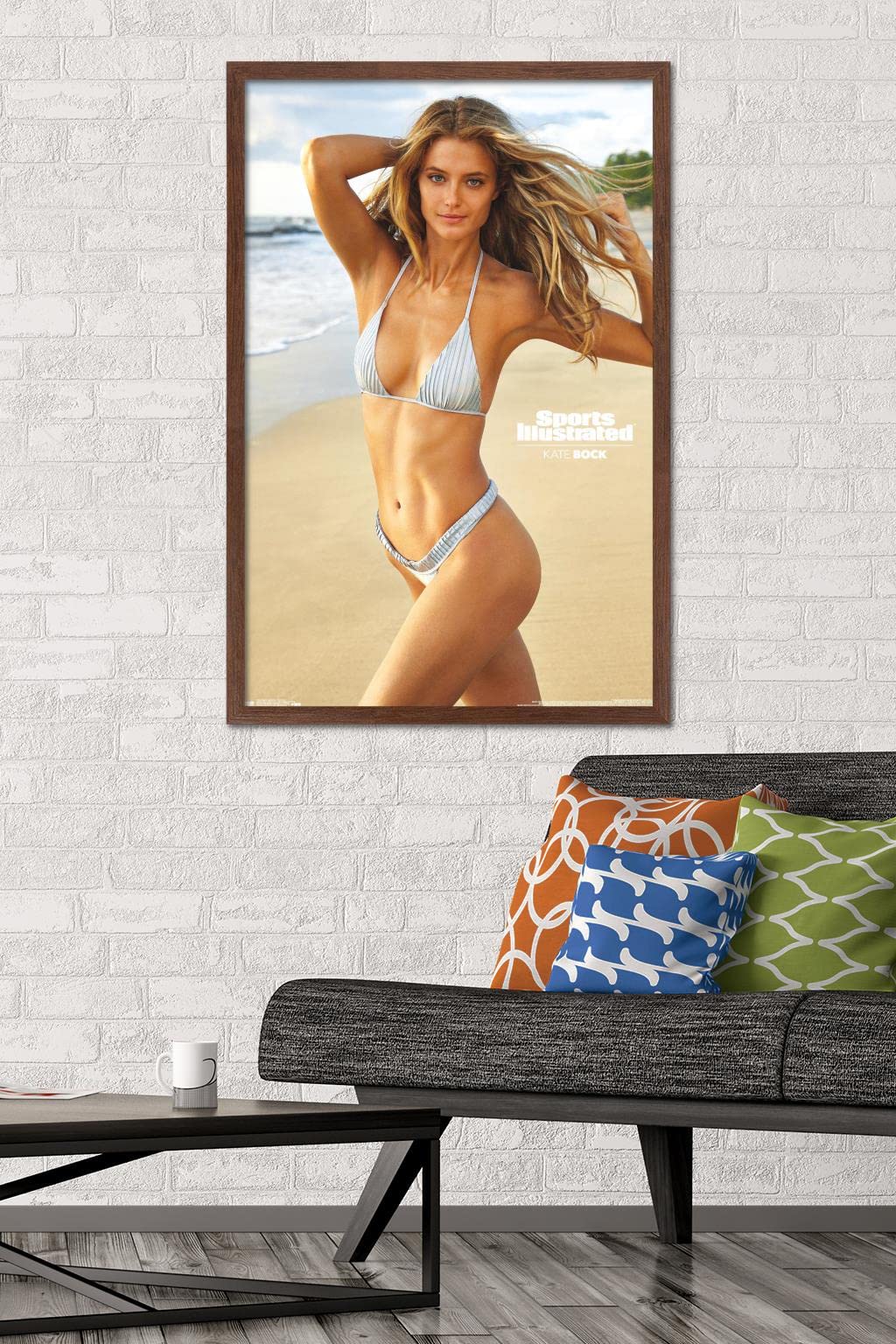 Trends International Sports Illustrated: Swimsuit Edition - Kate Bock 19 Wall Poster, 22.375'' X 34'', Mahogany Framed Version